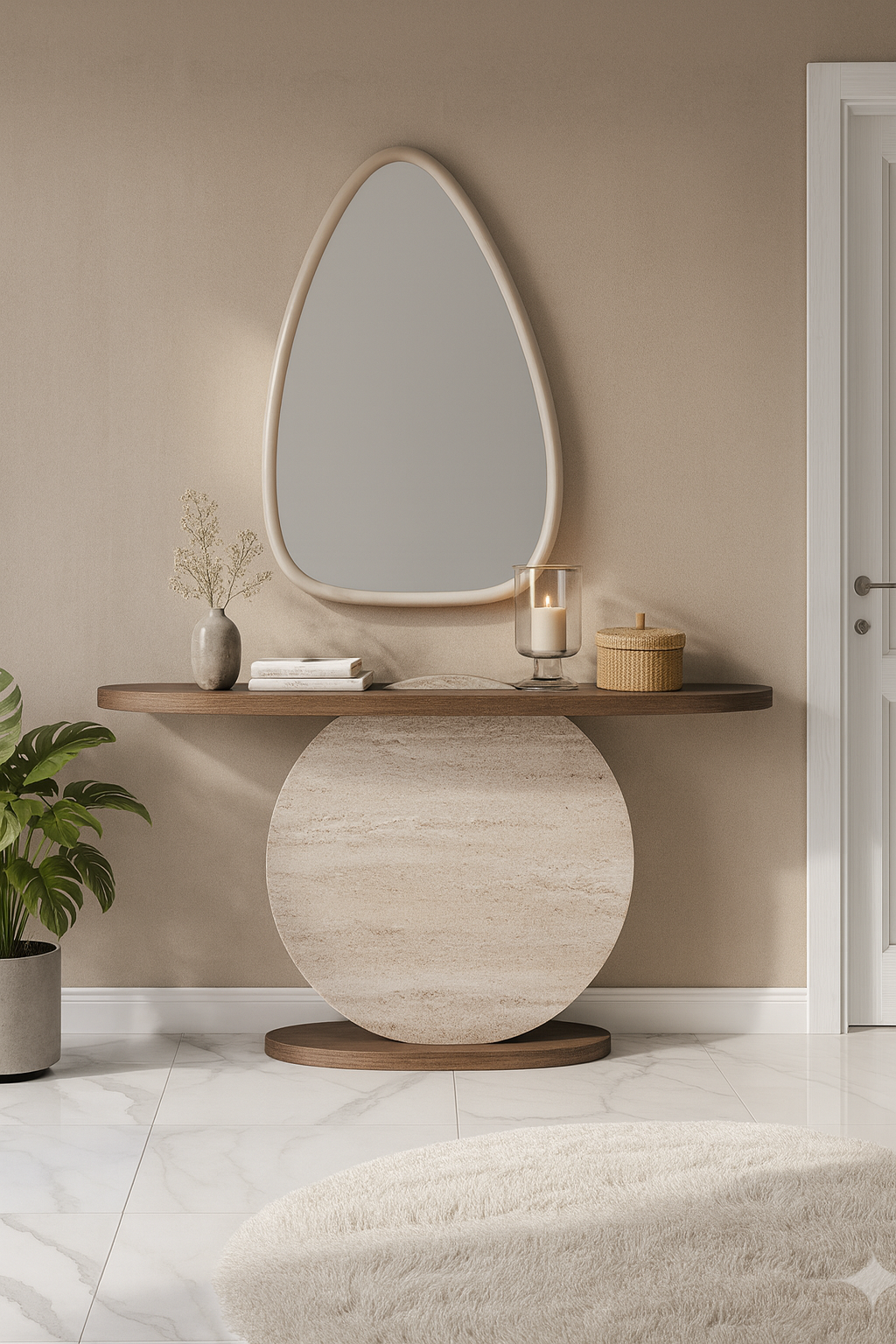 Milano Zirve Traverten Ayna