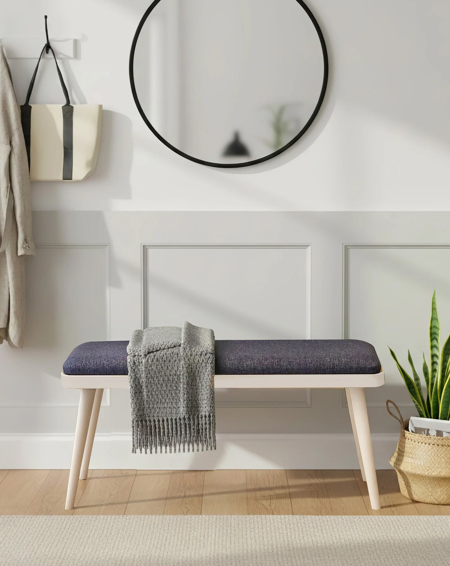 Vina Mini Bench Sedef Krem