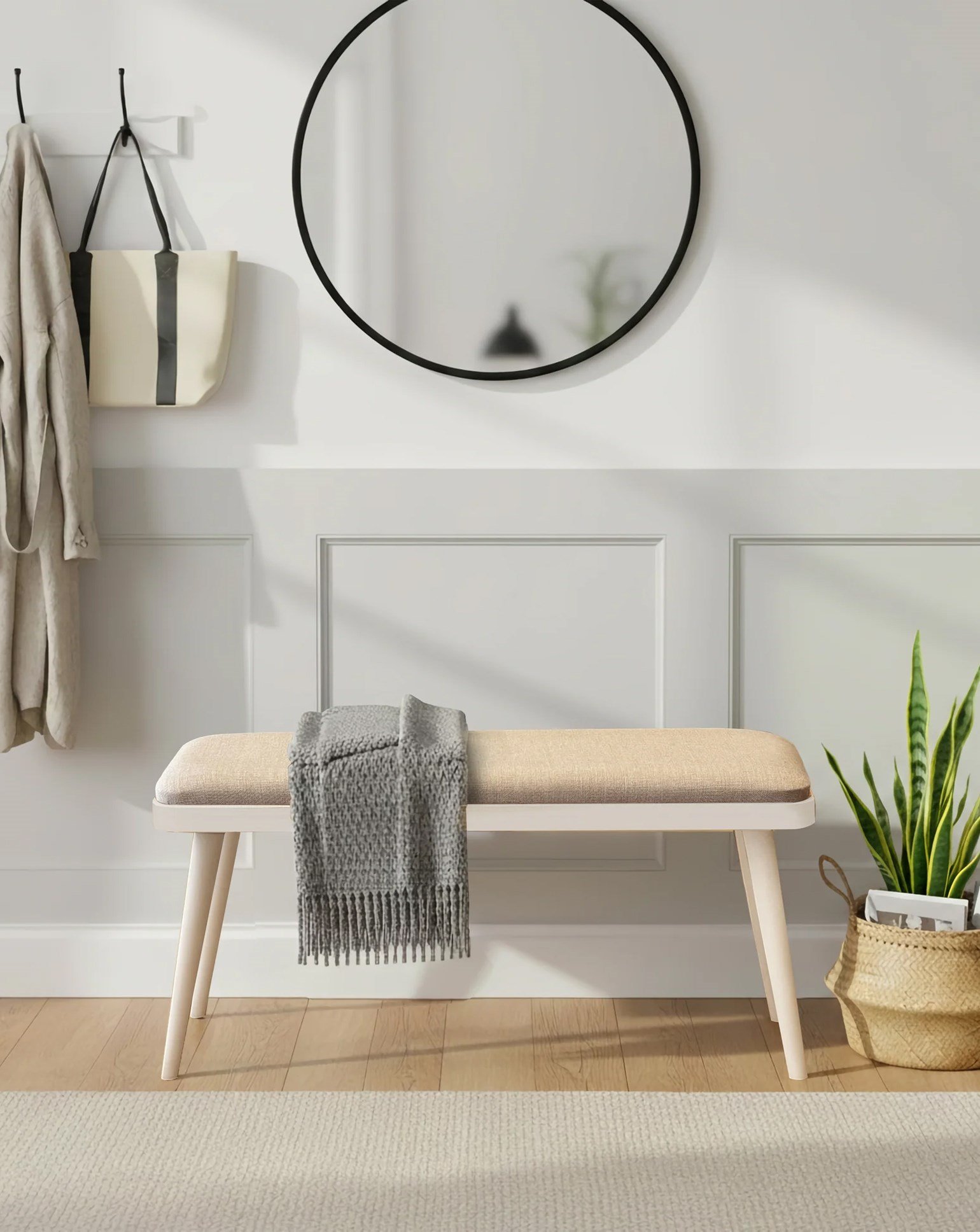Vina Mini Bench Sedef Krem