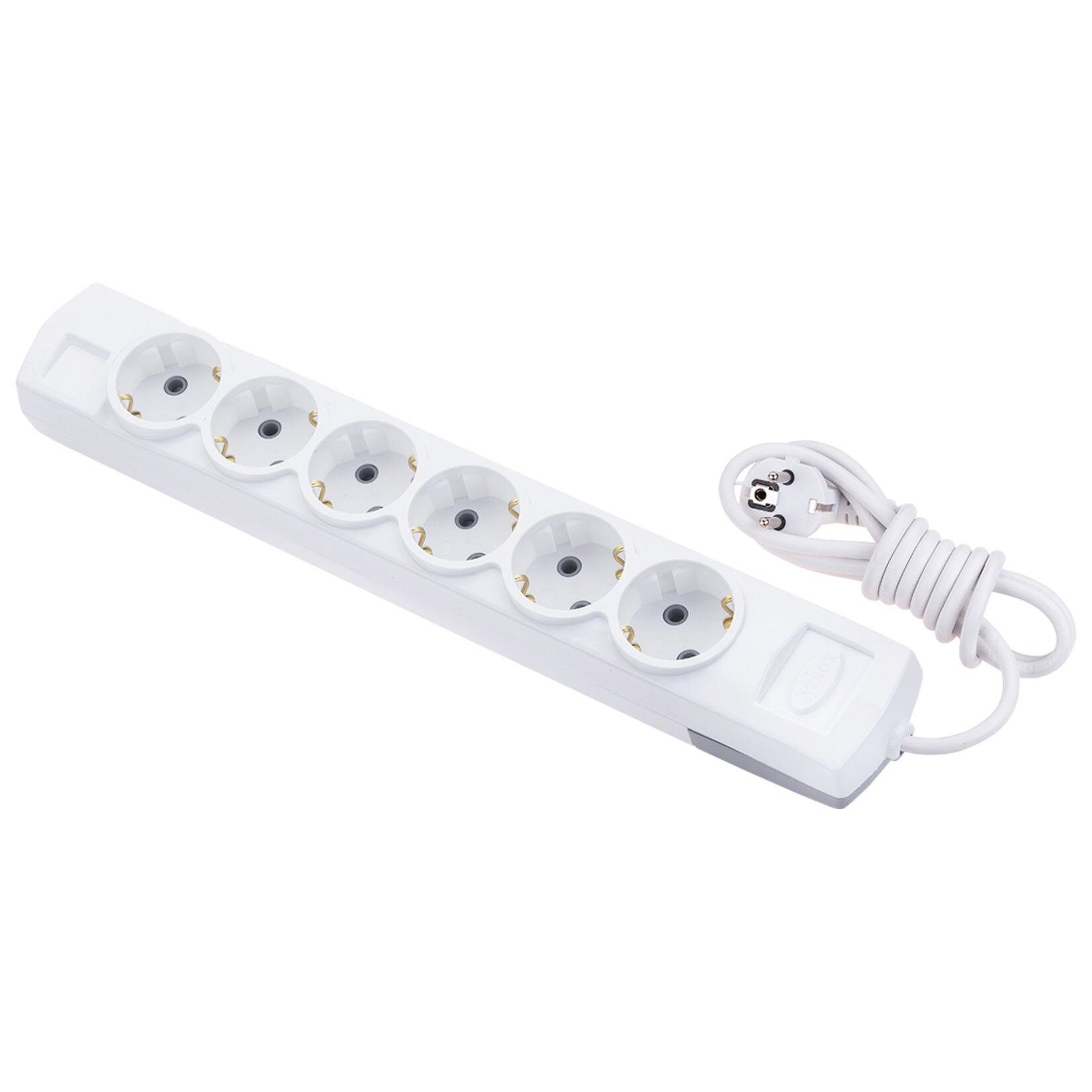 Bood 6'lı 2 metre Çocuk Korumalı Topraklı Priz