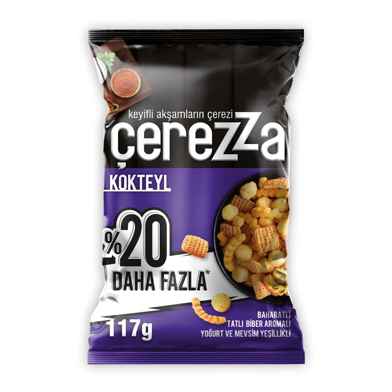 Çerezza Kokteyl Mısır Cipsi Süper Boy 117 gr
