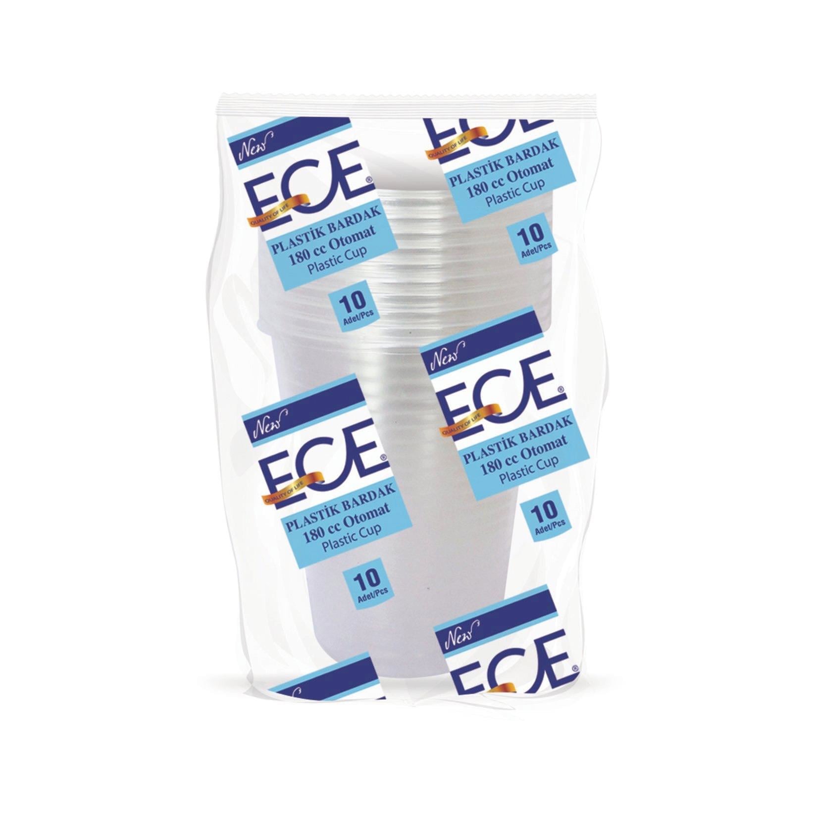 Ece Plastik Şeffaf Bardak 180Cc 10'lu