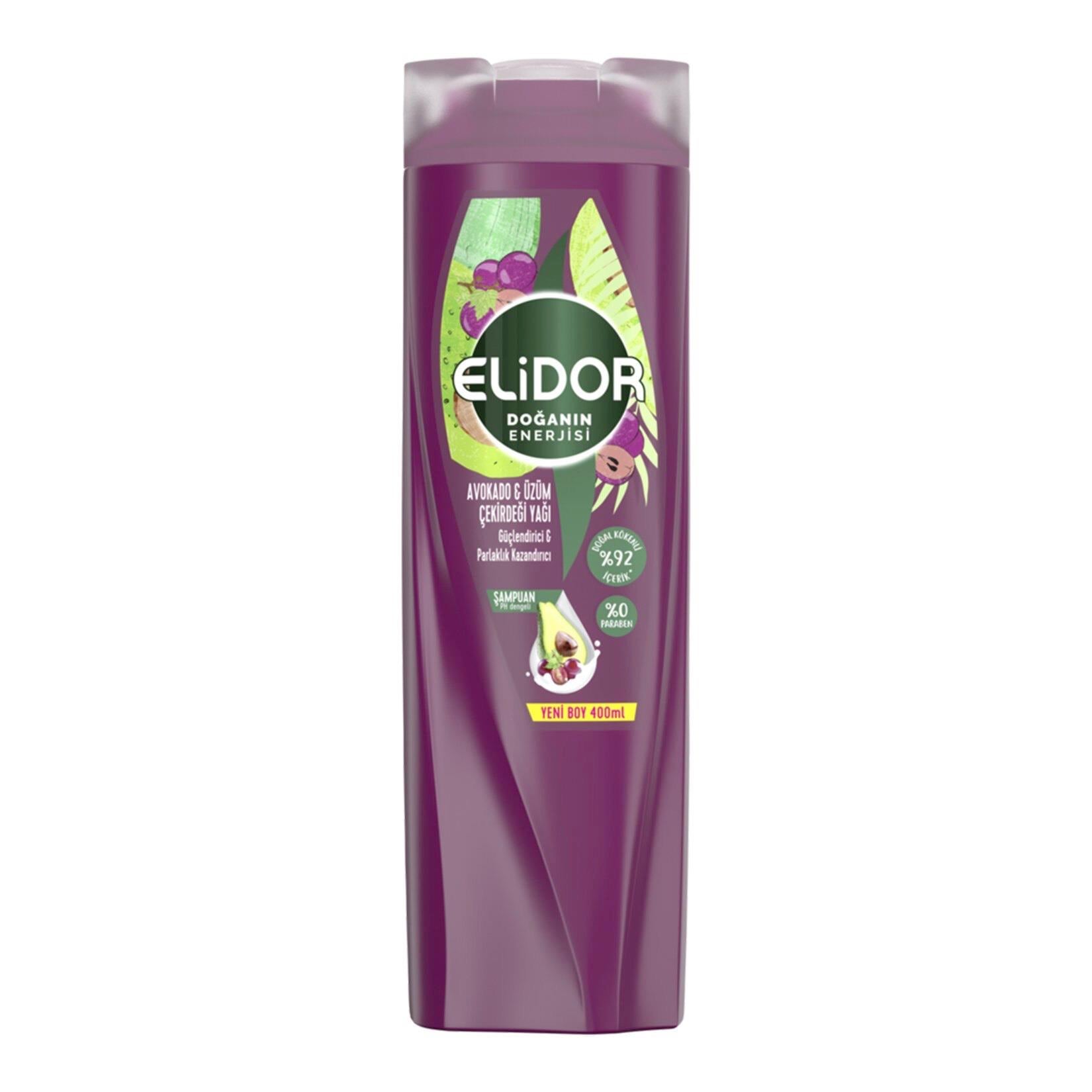 Elidor Avokado Üzüm Çekirdeği Yağı Şampuan 400 Ml