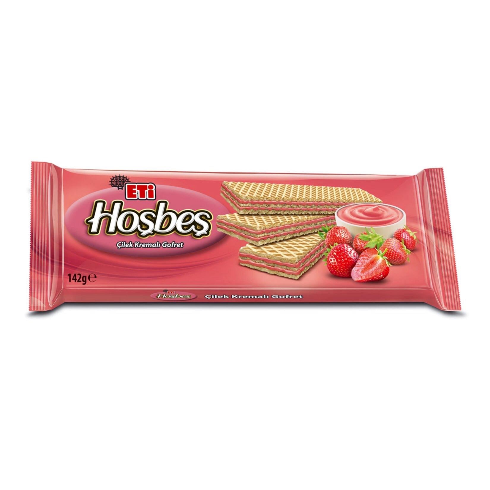 Eti Hoşbeş Çilek Kremalı Gofret 142 g