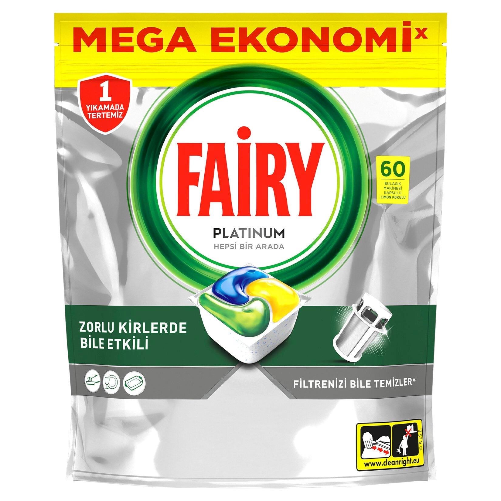 Fairy Platinum Bulaşık Makinesi Tablet 60 Adet 894 G