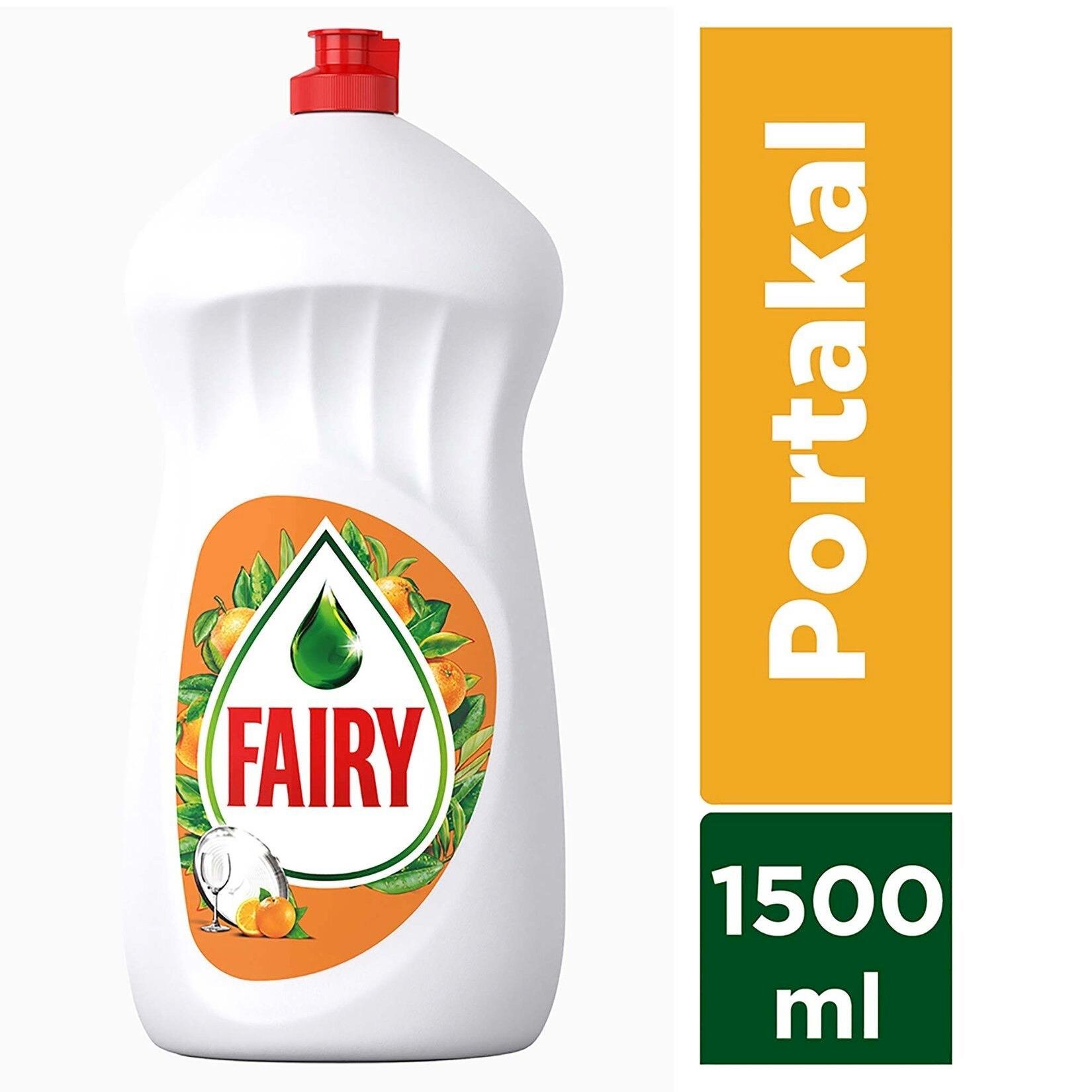 Fairy Temiz ve Ferah Portakal Kokulu Sıvı Bulaşık Deterjanı 1.5 L