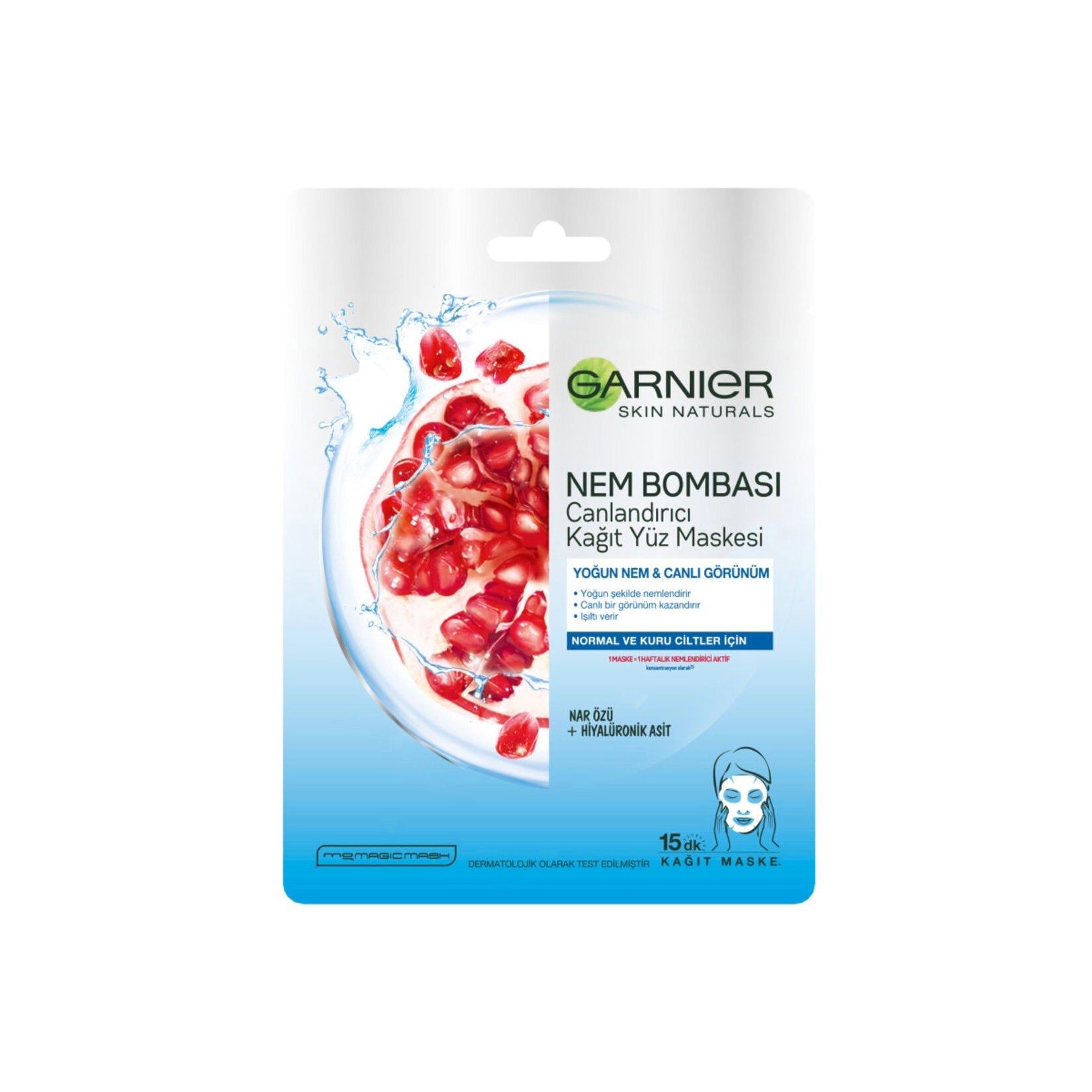 Garnier Nem Bombası Canlandırıcı Kağıt Maske 32 G
