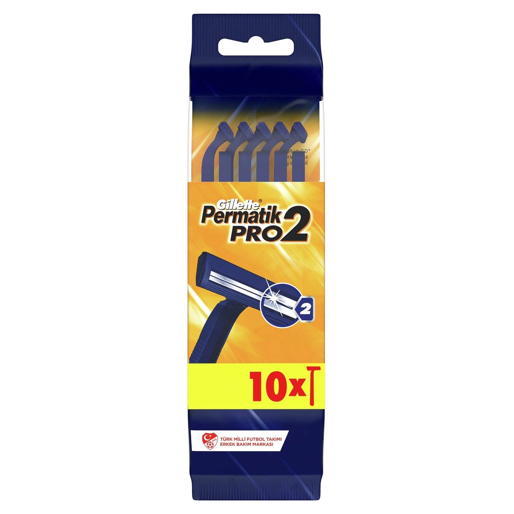 Gillette Permatik Pro2 Kullan At Tıraş Bıçağı 10 Adet