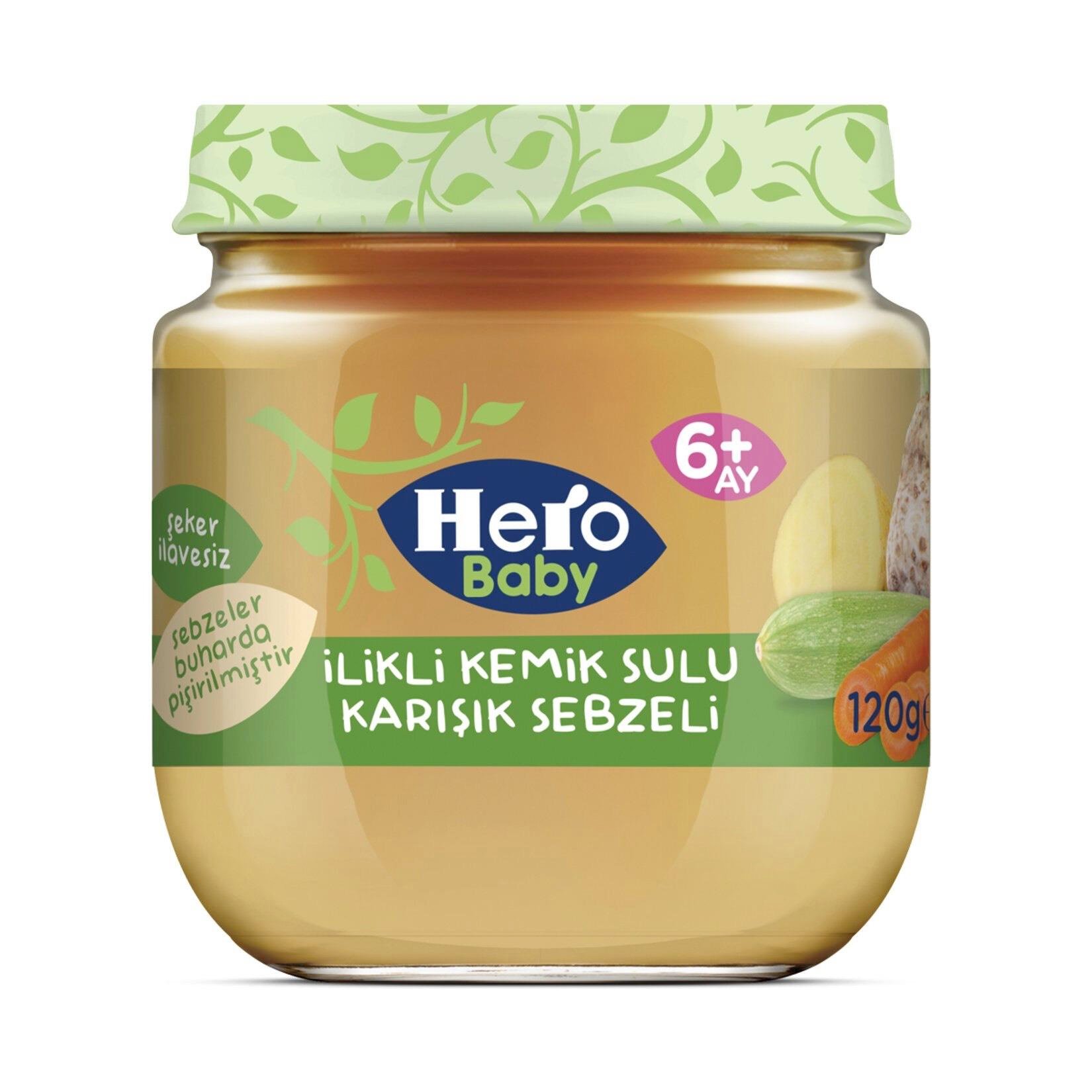 Hero Baby İlikli Kemik Sulu Karışık Sebzeli 120 G