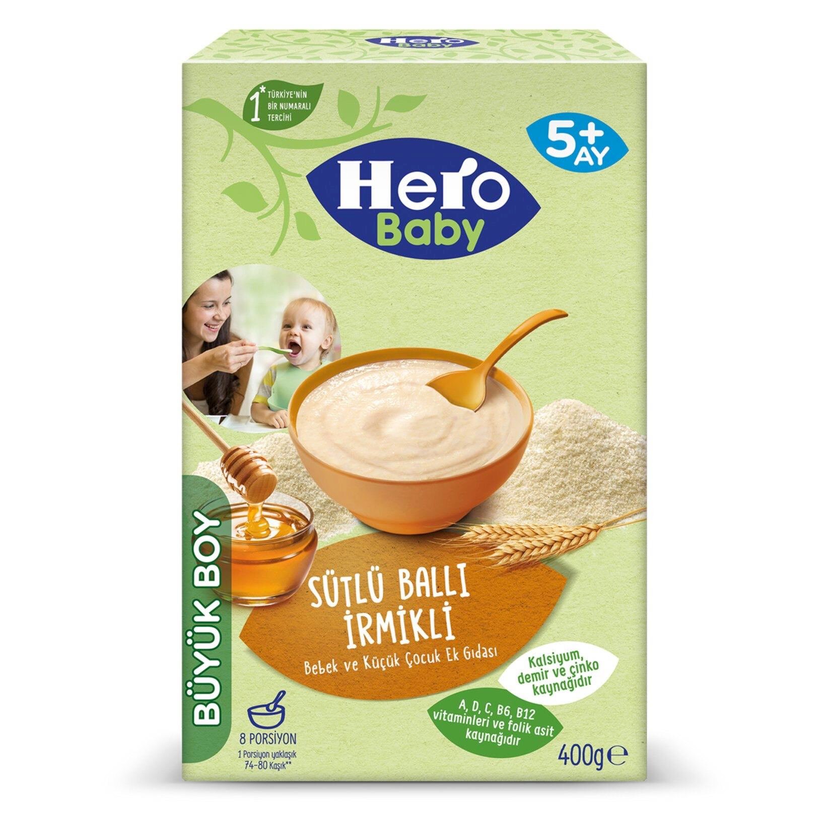Hero Baby Sütlü Ballı İrmikli Ek Besin 400 G