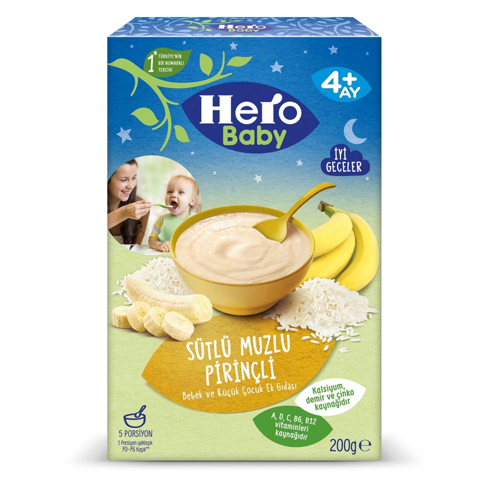 Hero Baby Sütlü Muzlu Pirinçli Ek Besin 200 G