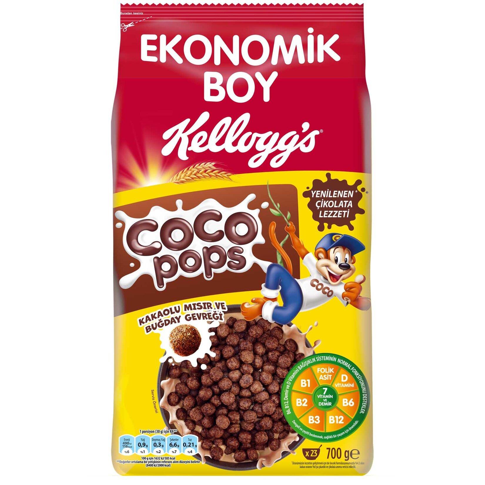 Kellogg's Coco Pops Kakaolu Mısır ve Buğday Gevreği 700 G