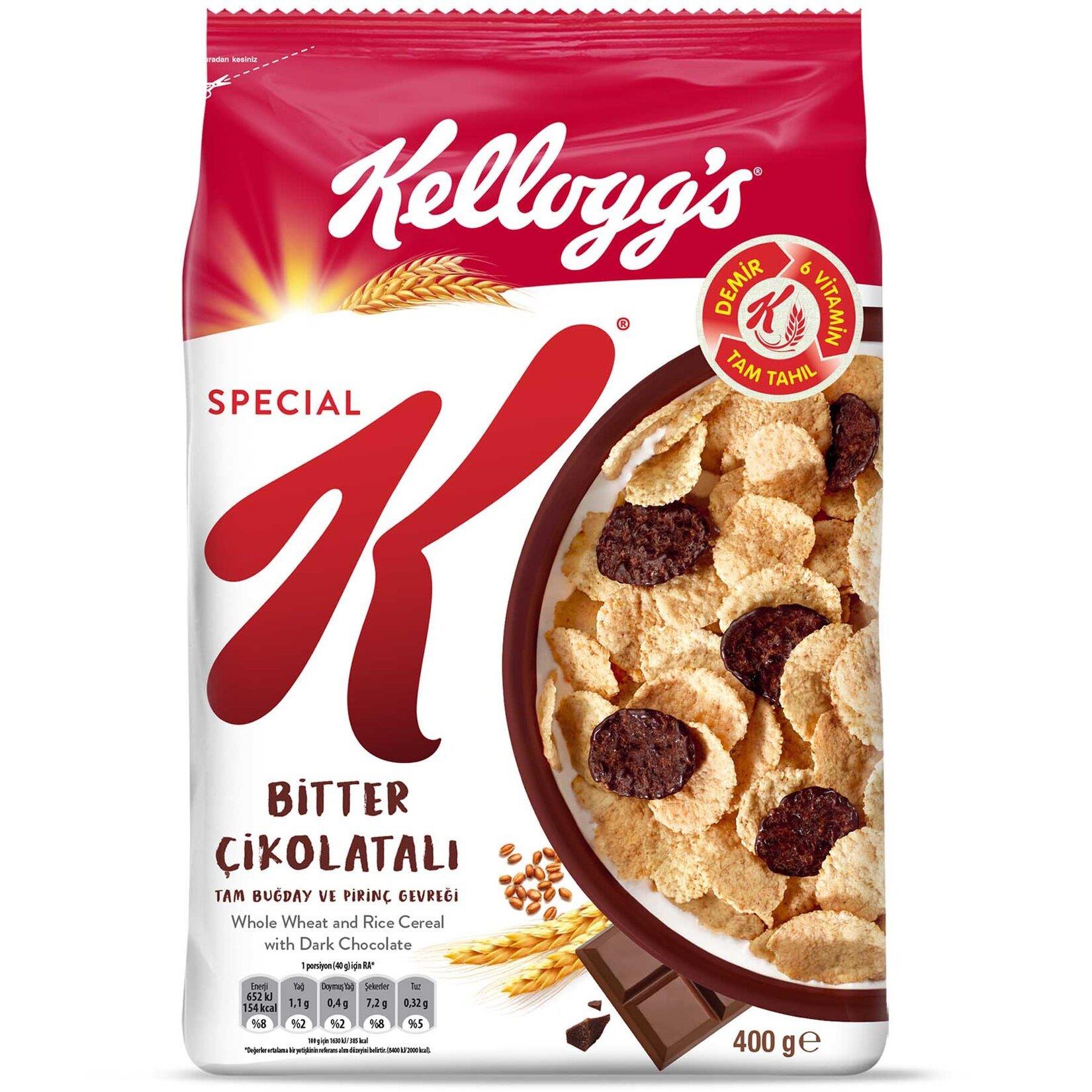Kellogg's Special K Bitter Çikolatalı Tam Buğday ve Pirinç Gevreği 400 G