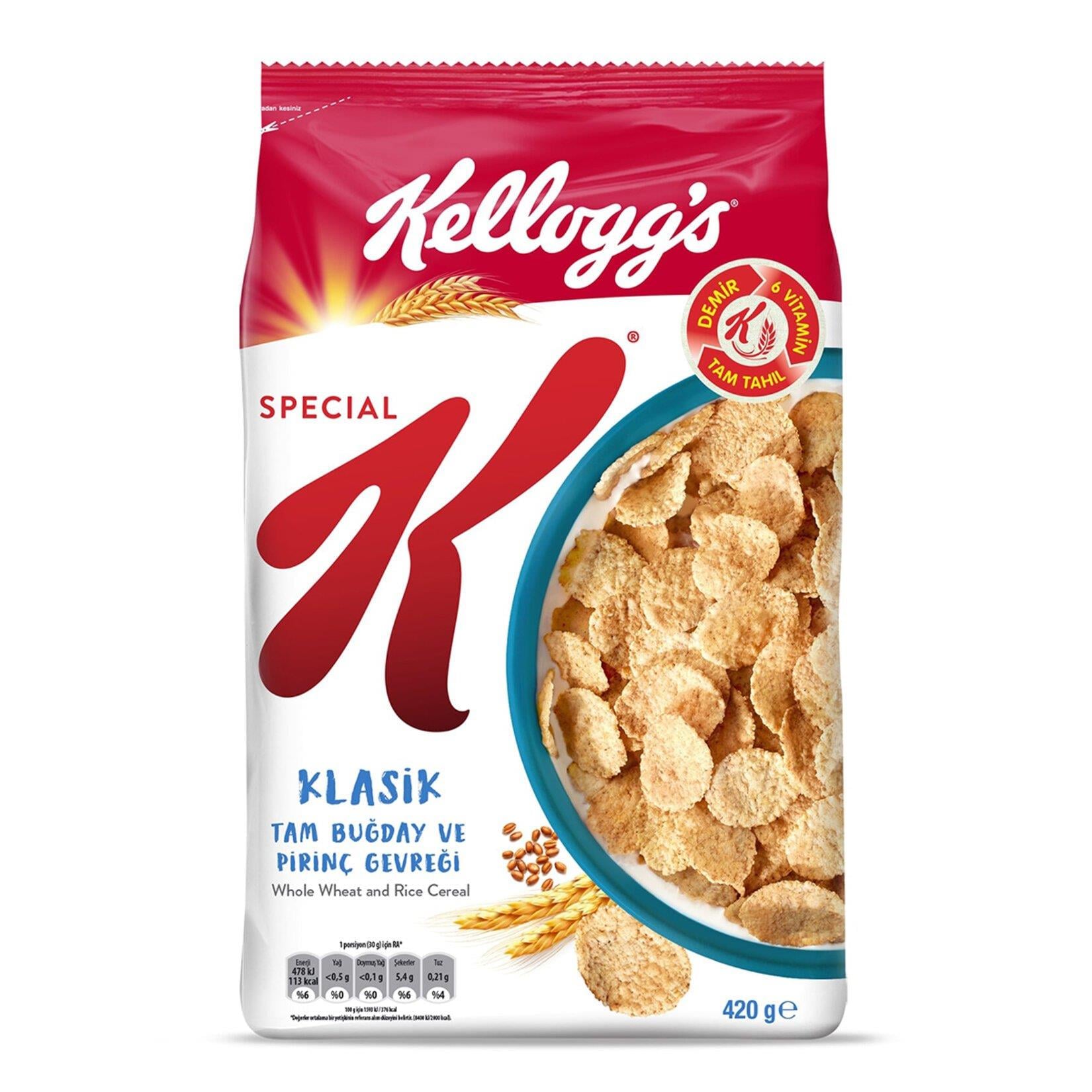 Kellogg's Special K Klasik Tam Buğday ve Pirinç Gevreği 420 G