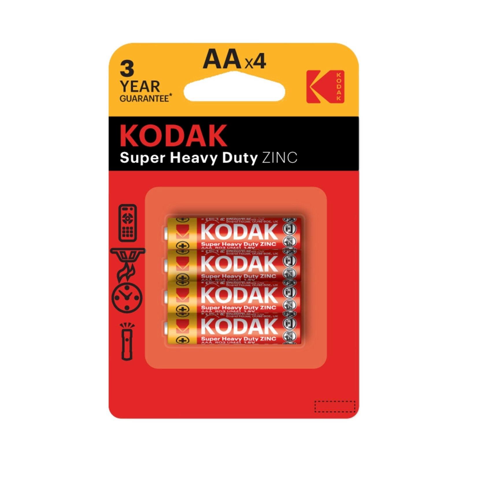 Kodak Çinko Karbon Kalem Pil Blister Aa 4'lü
