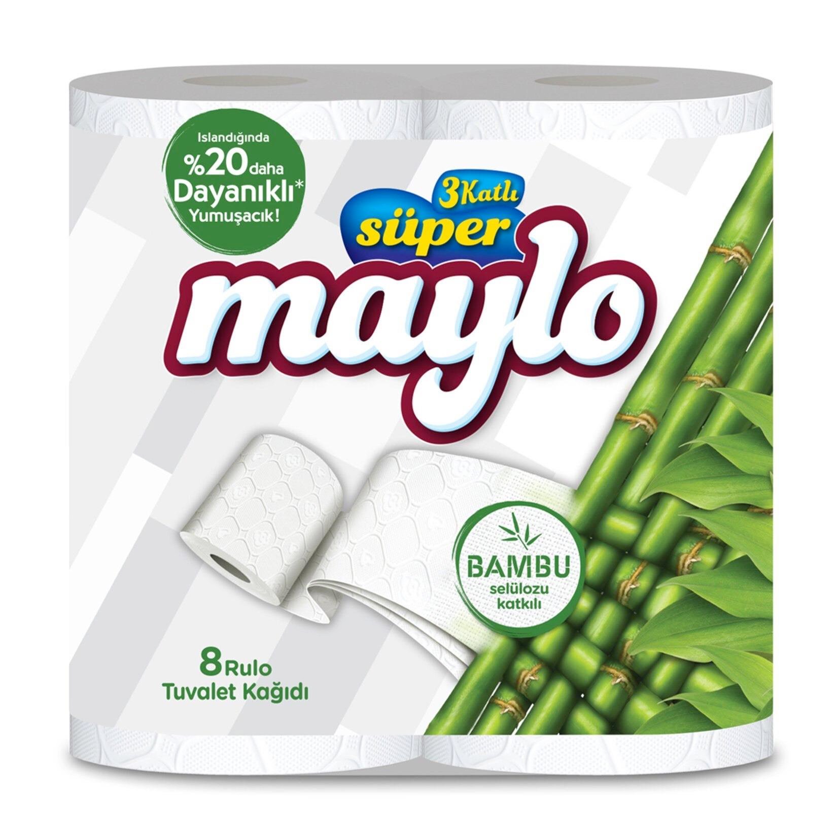 Maylo Süper Bambu Tuvalet Kağıdı 8'li
