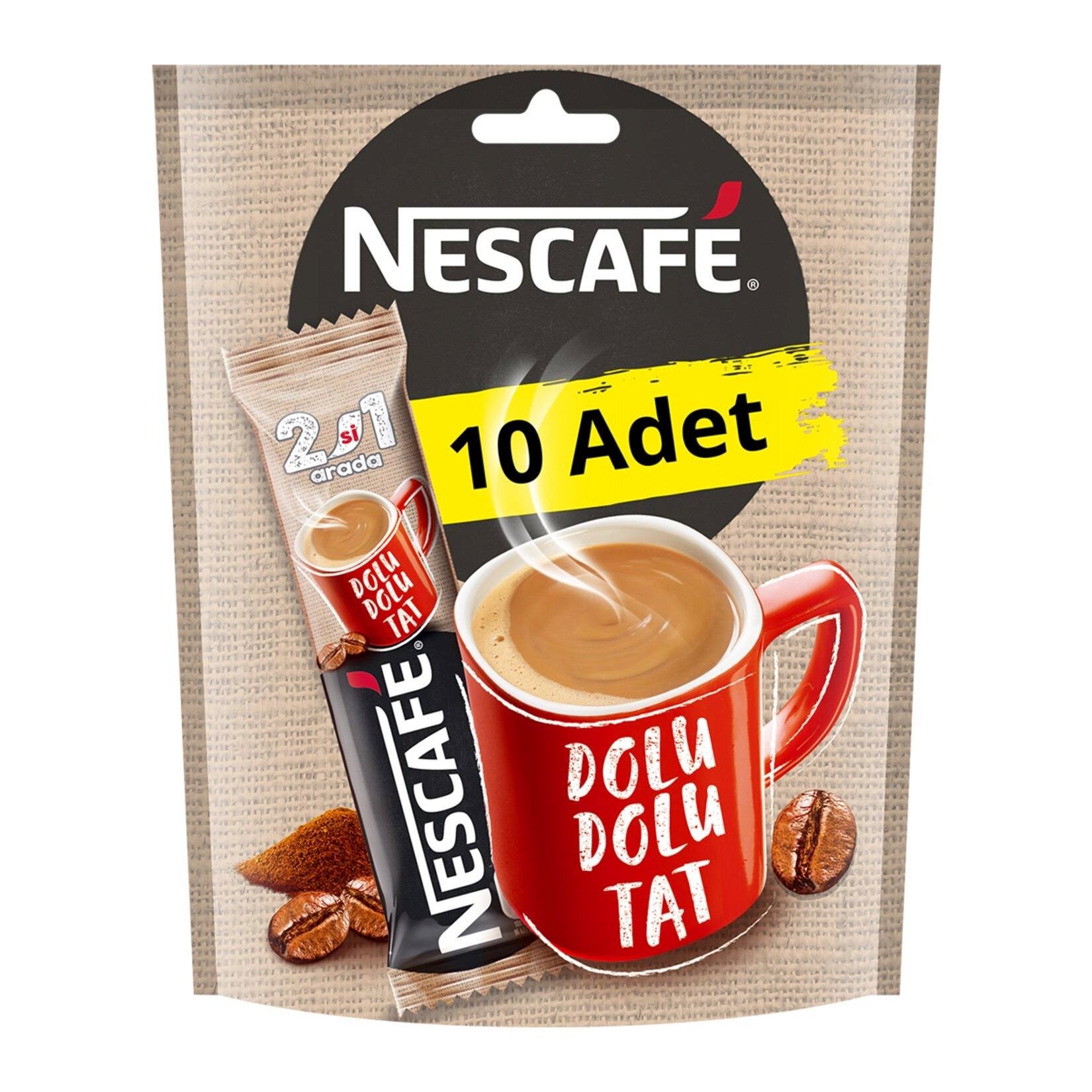Nescafé 2si1 Arada Çözünebilir Kahve 10g 10'lu Paket