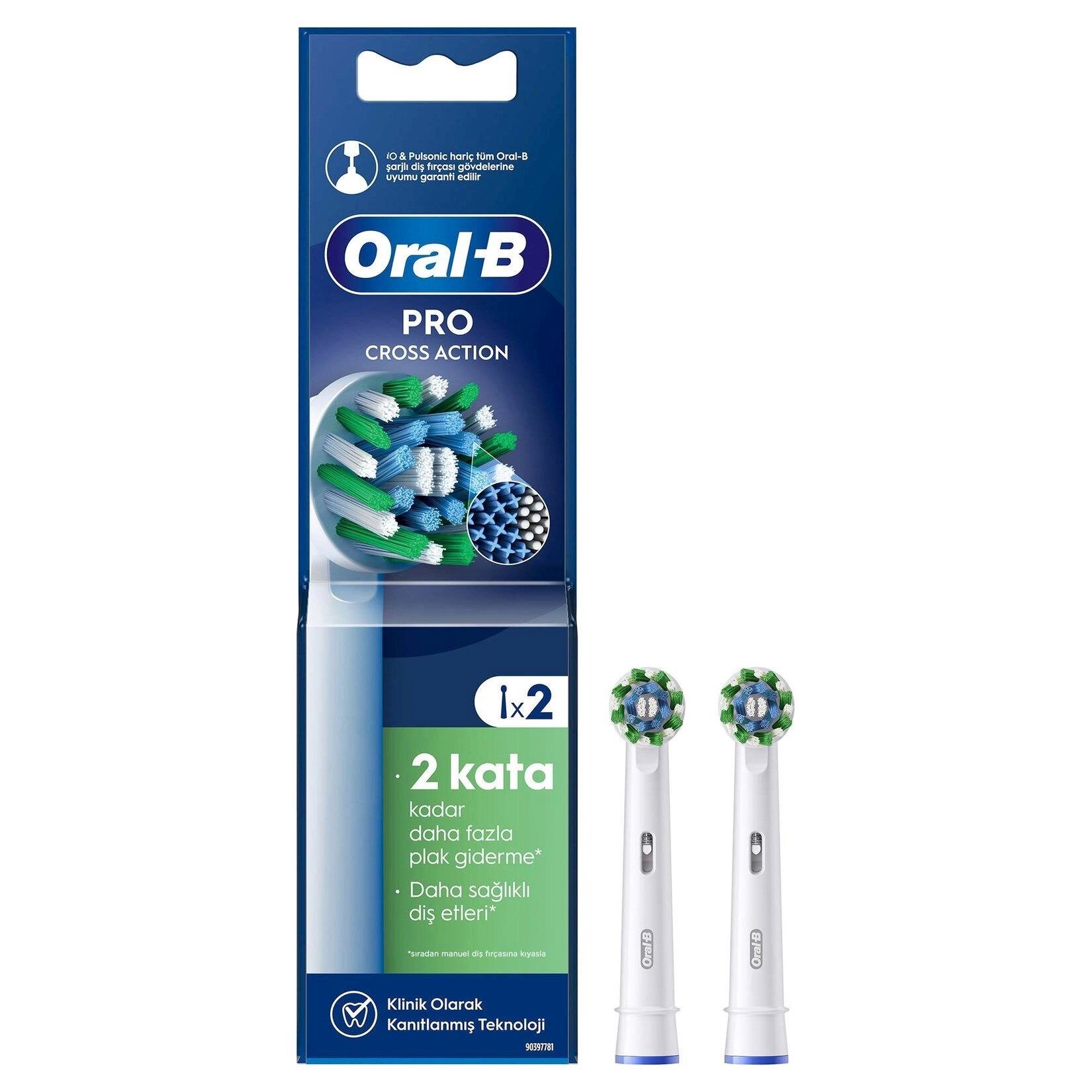 Oral-B Diş Fırçası Yedek Başlığı Cross Action 2 Adet