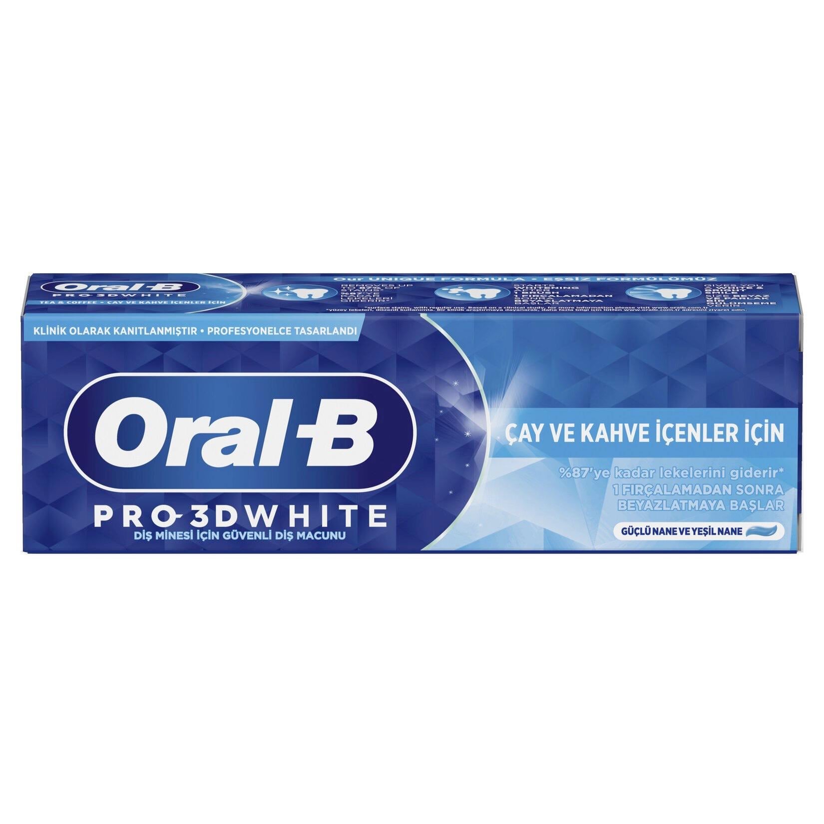 Oral-B Pro-3dw Çay & Kahve İçenler İçin Diş Macunu 75ml