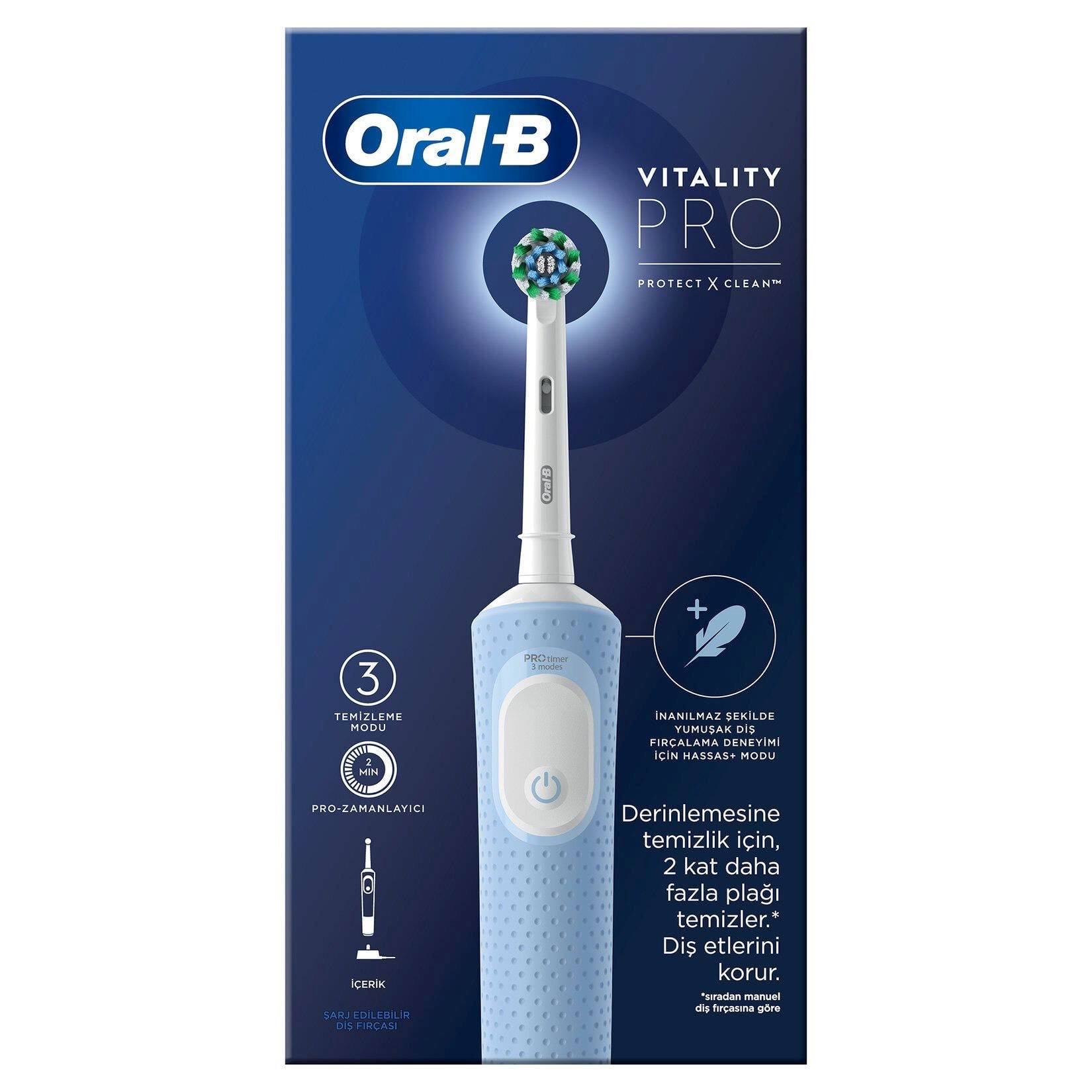 Oral-B Şarjlı Diş Fırçası Vitality Pro Mavi
