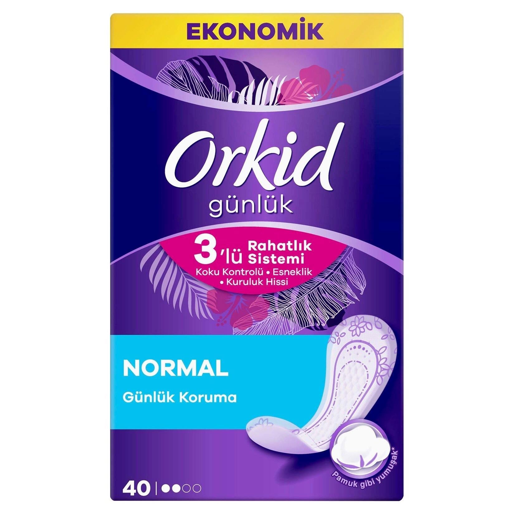 Orkid Günlük Ped Normal Ekonomik Paket 40 Ped