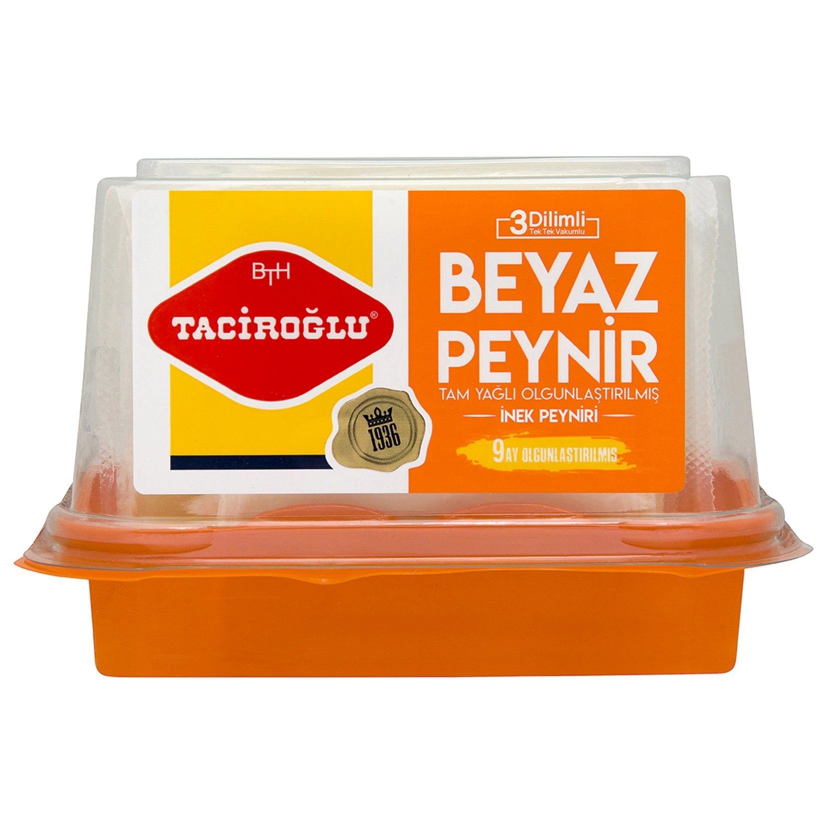 Taciroğlu 3 Dilimli Tam Yağlı Olgunlaştırılmış İnek Peyniri 450 G