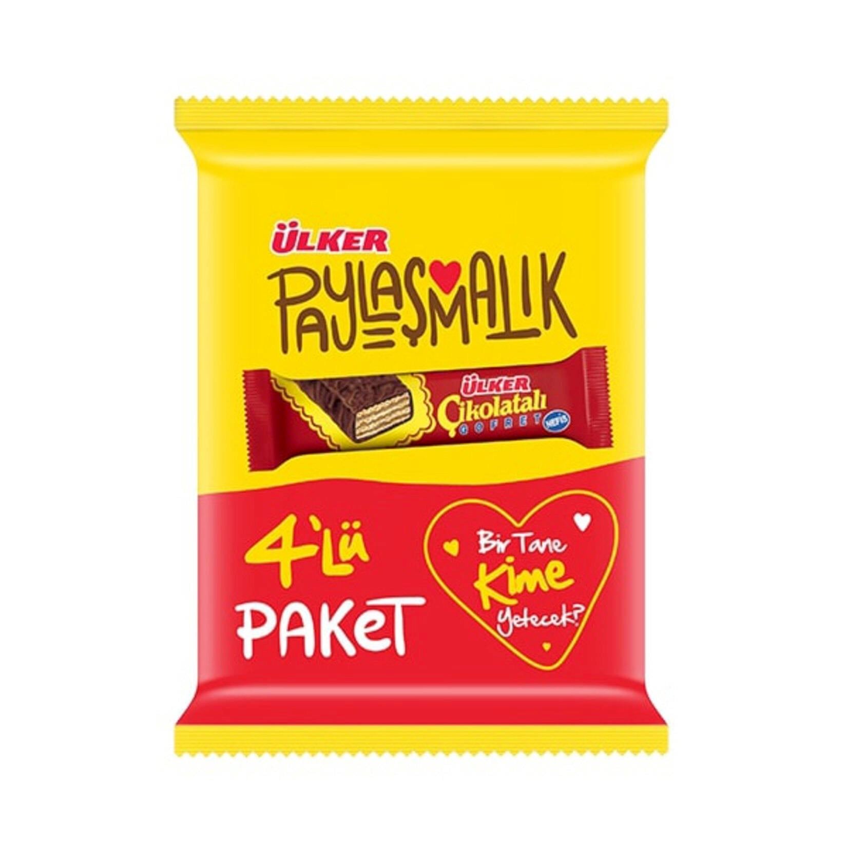 Ülker Çikolatalı Gofret 4'lü Paket 144 G