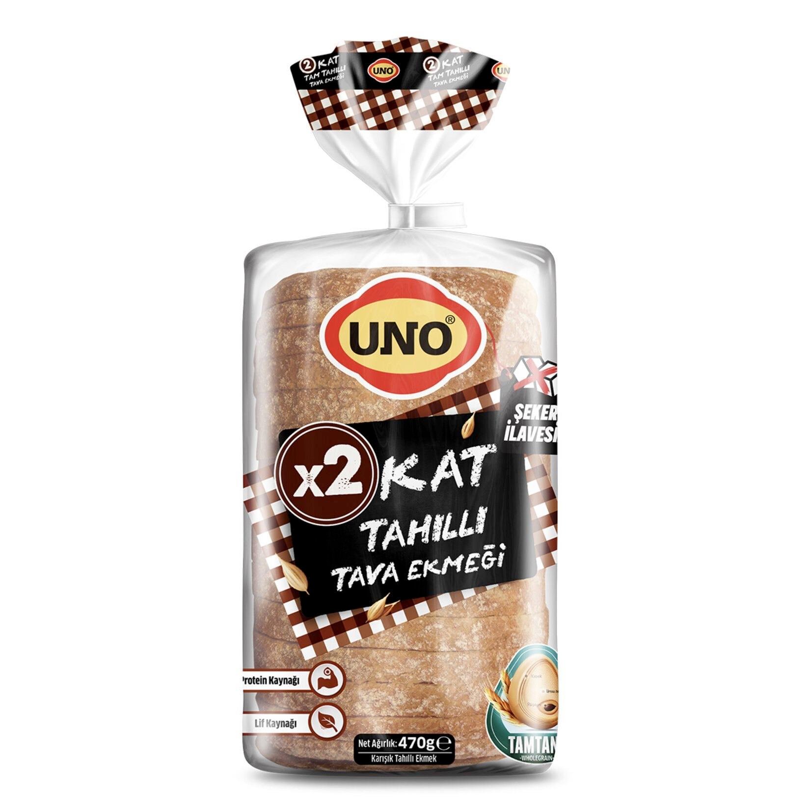 Uno İki Kat Tahıllı Tava Ekmeği 470G
