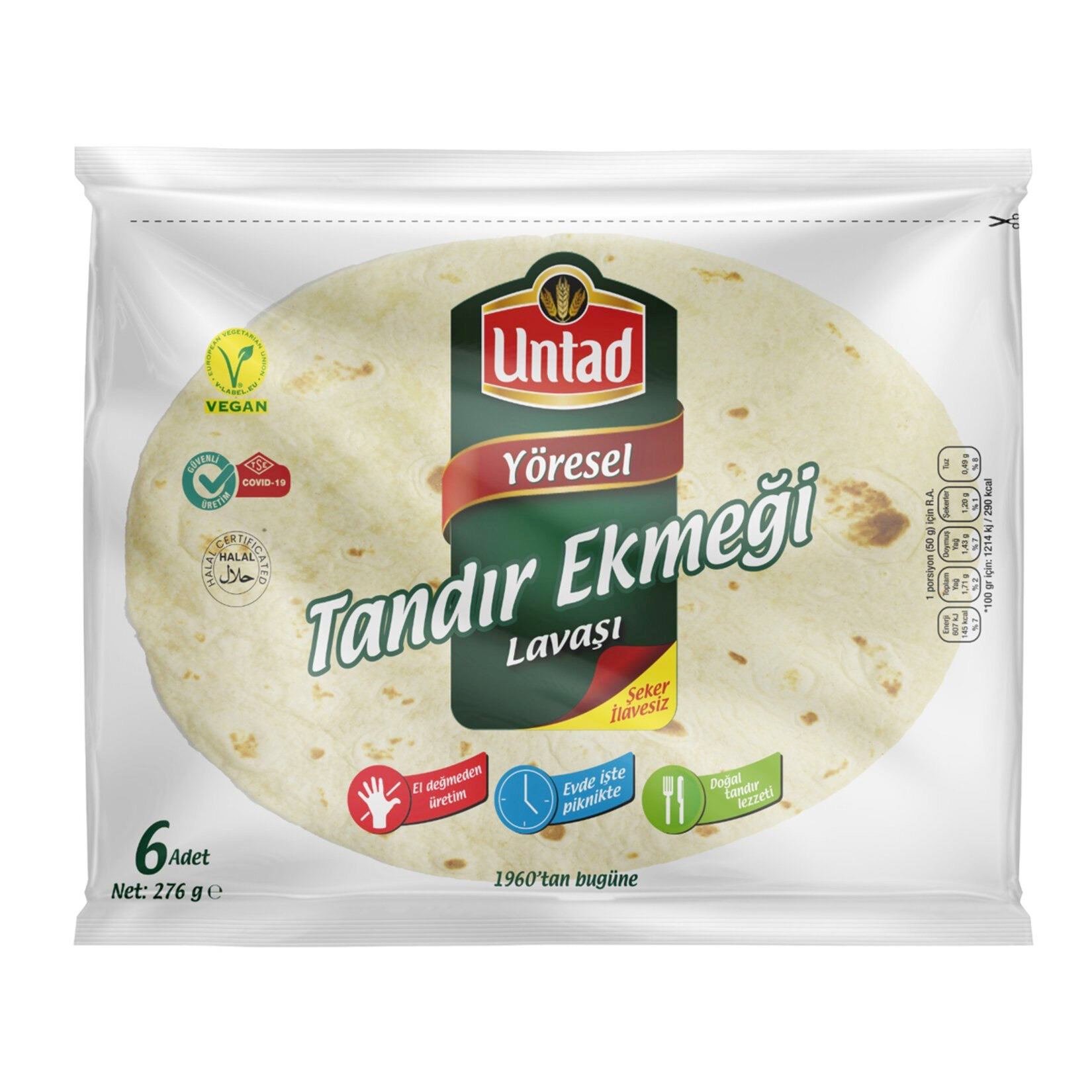 Untad Tandır Ekmeği Lavaşı 276 Gr