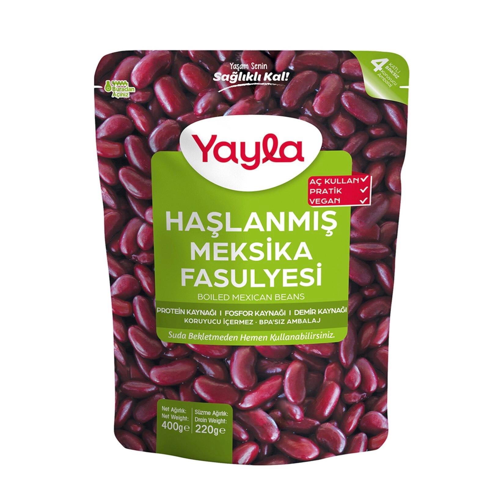 Yayla Haşlanmış Meksika Fasulyesi 400 G