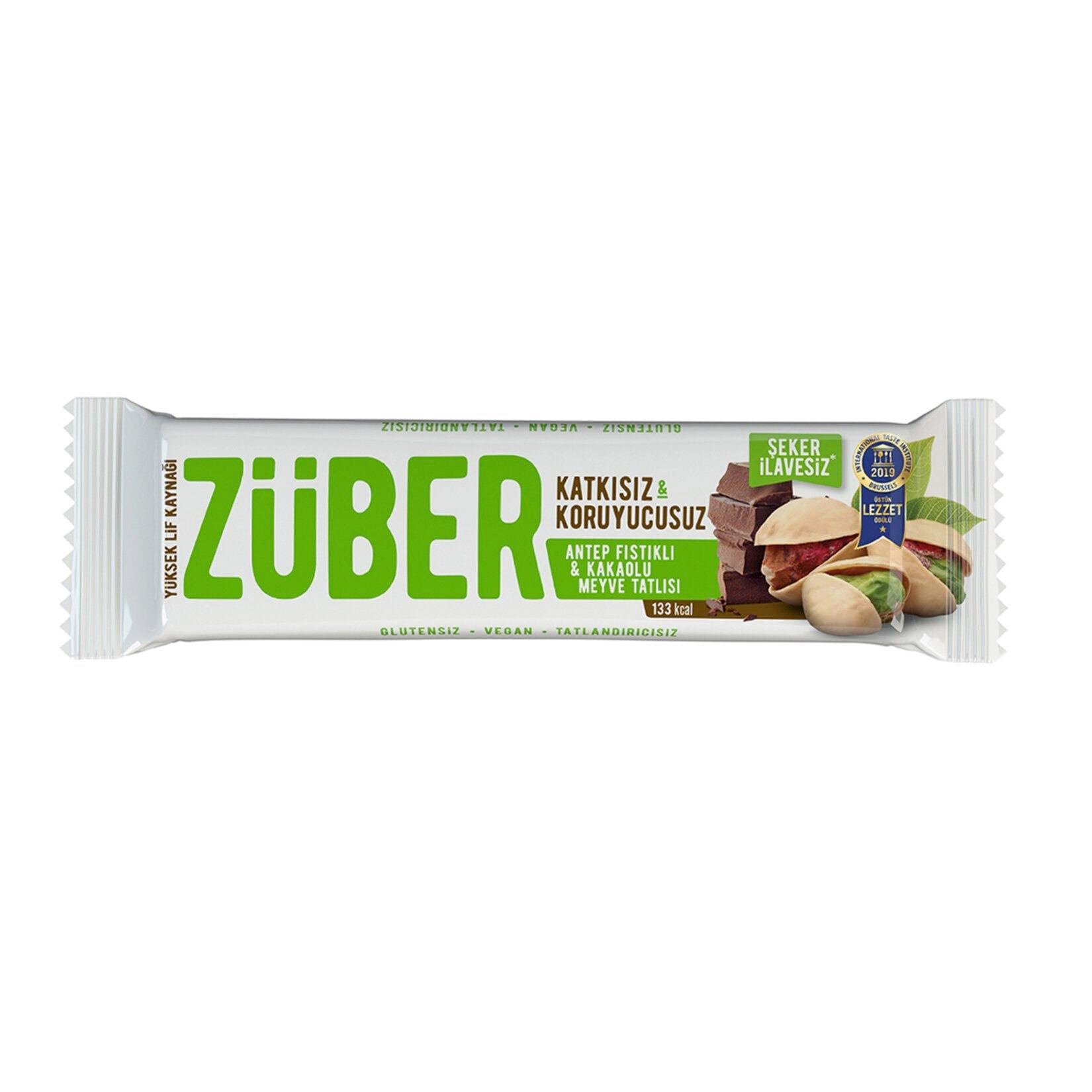 Züber Antep Fıstıklı Çikolatalı Meyve Bar 40 G