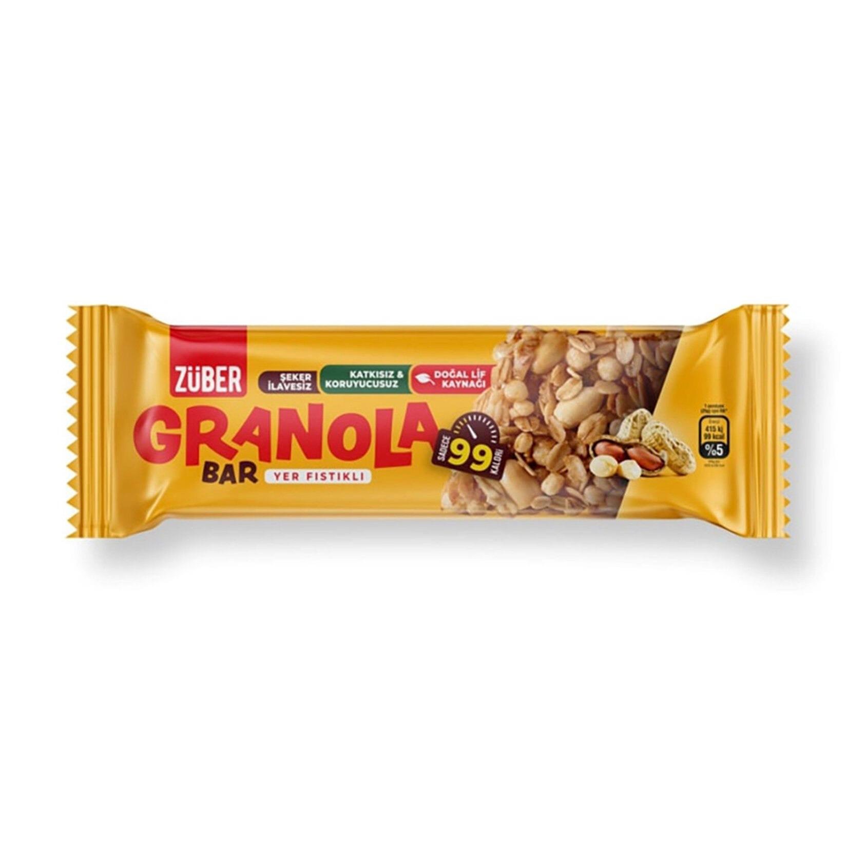 Züber Granola Bar Yer Fıstıklı  25G