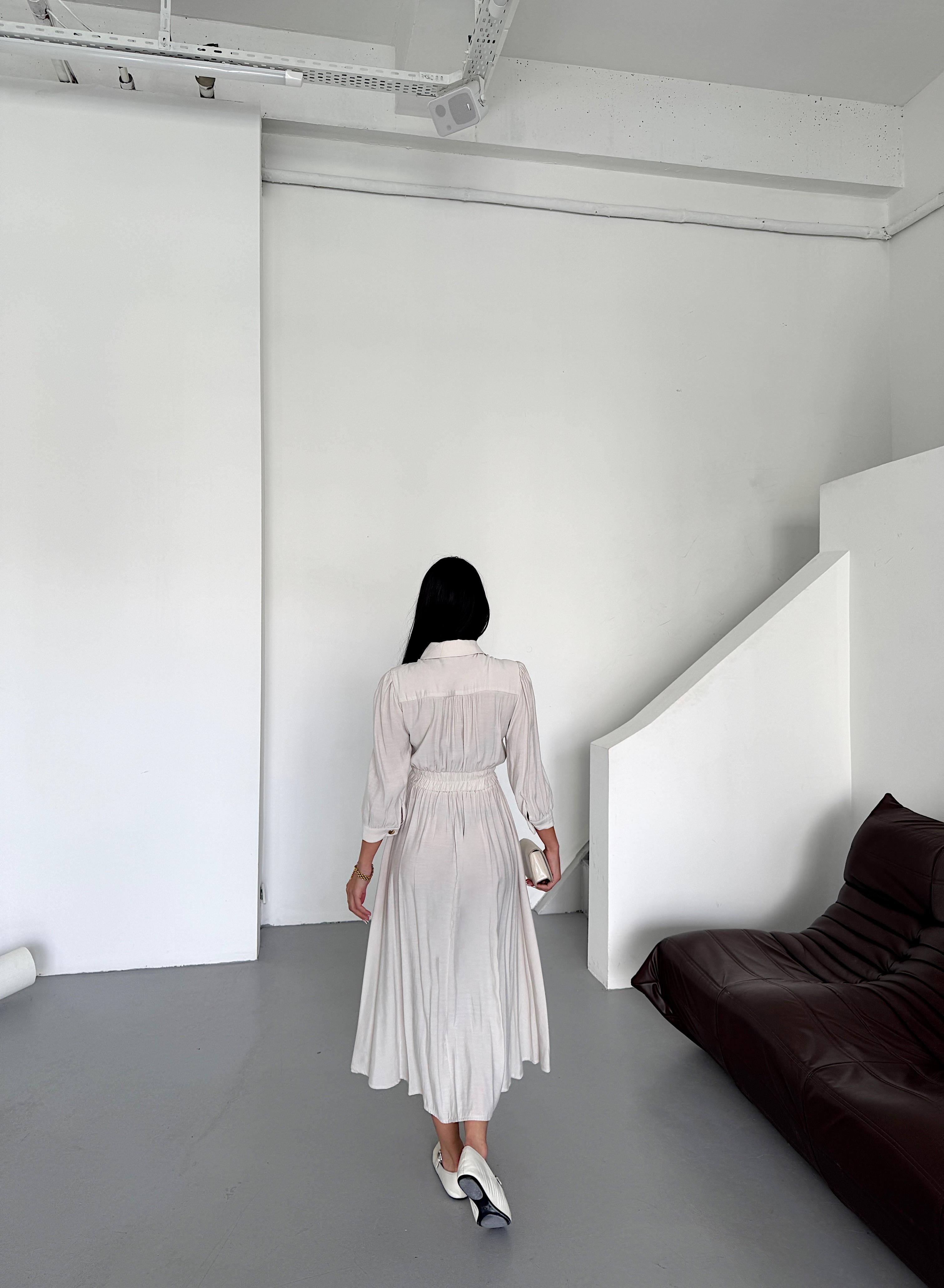 Beli Kuşgözü Lastikli Elbise 50307