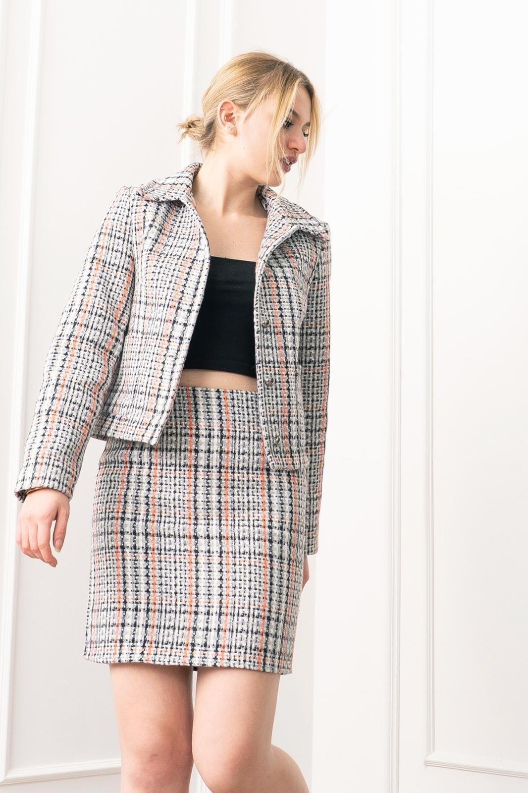 Buklet TwinSet – Ceket & Etek Takım 1286