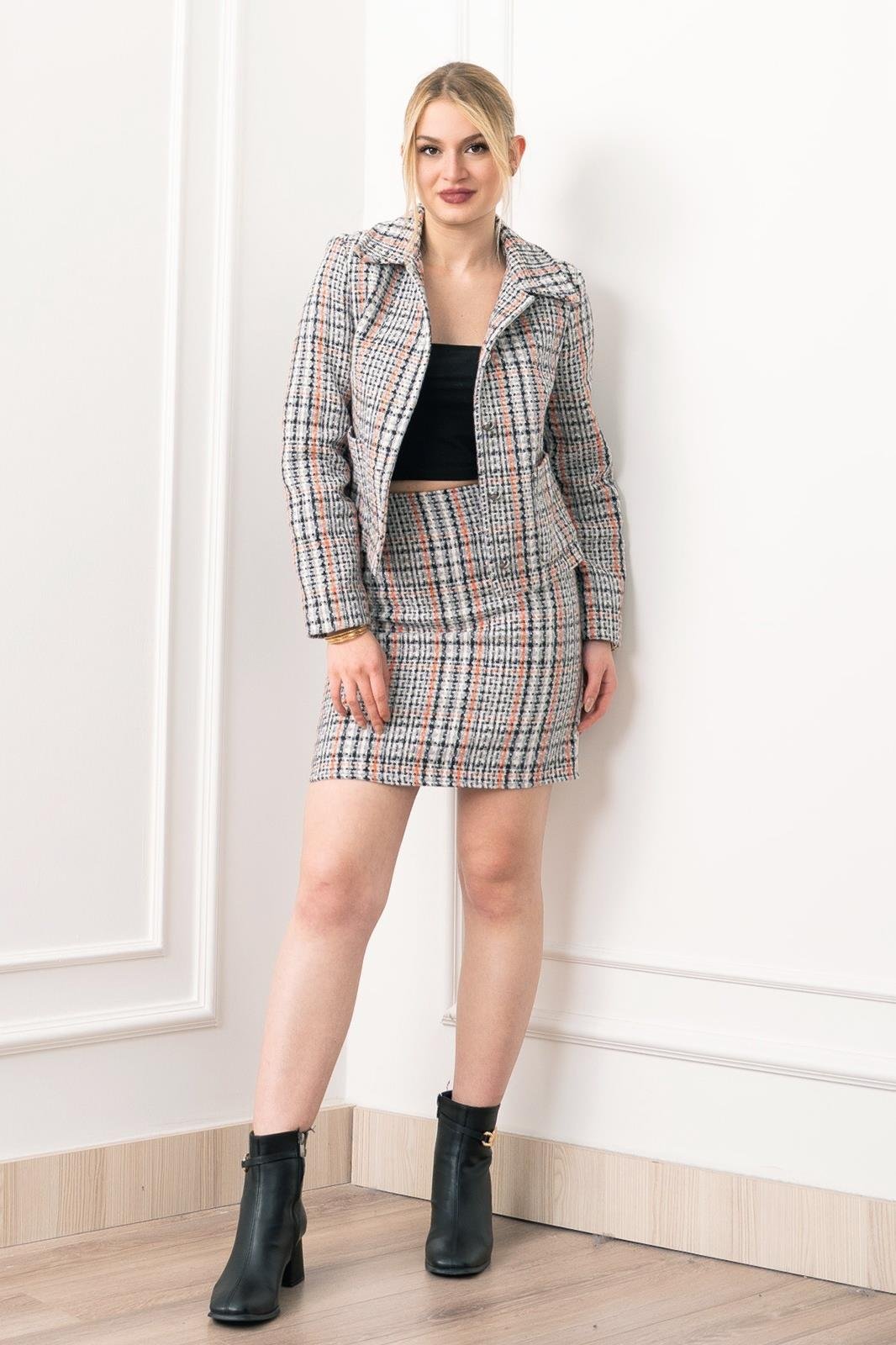 Buklet TwinSet – Ceket & Etek Takım 1286