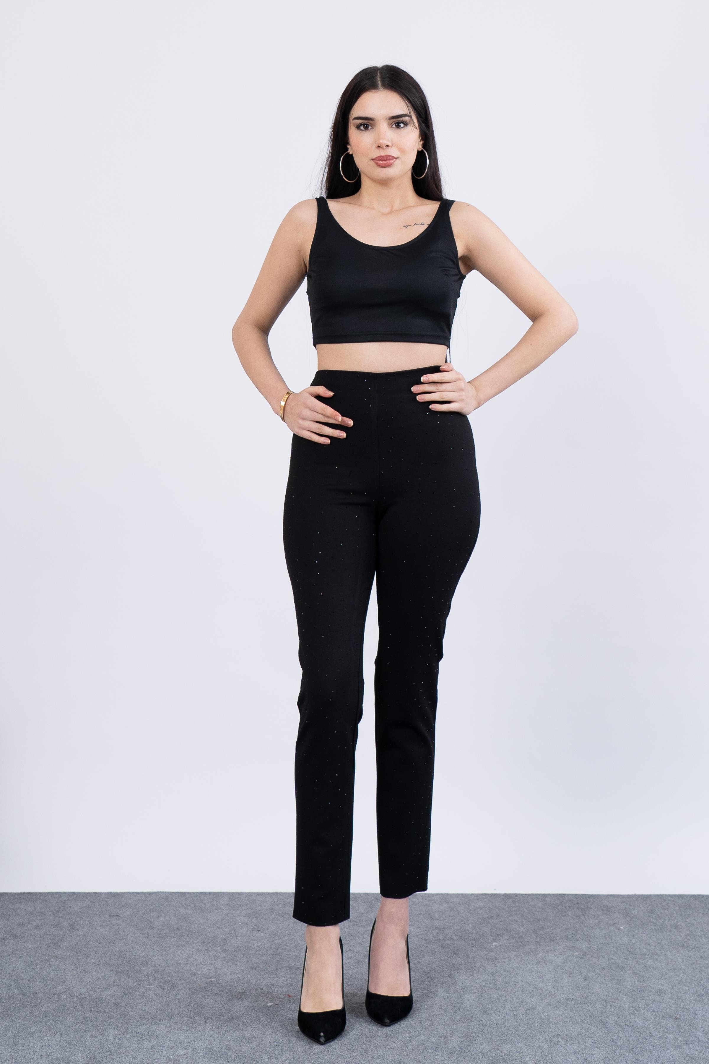 Çelik Örme Taşlı Tayt Pantolon 30199