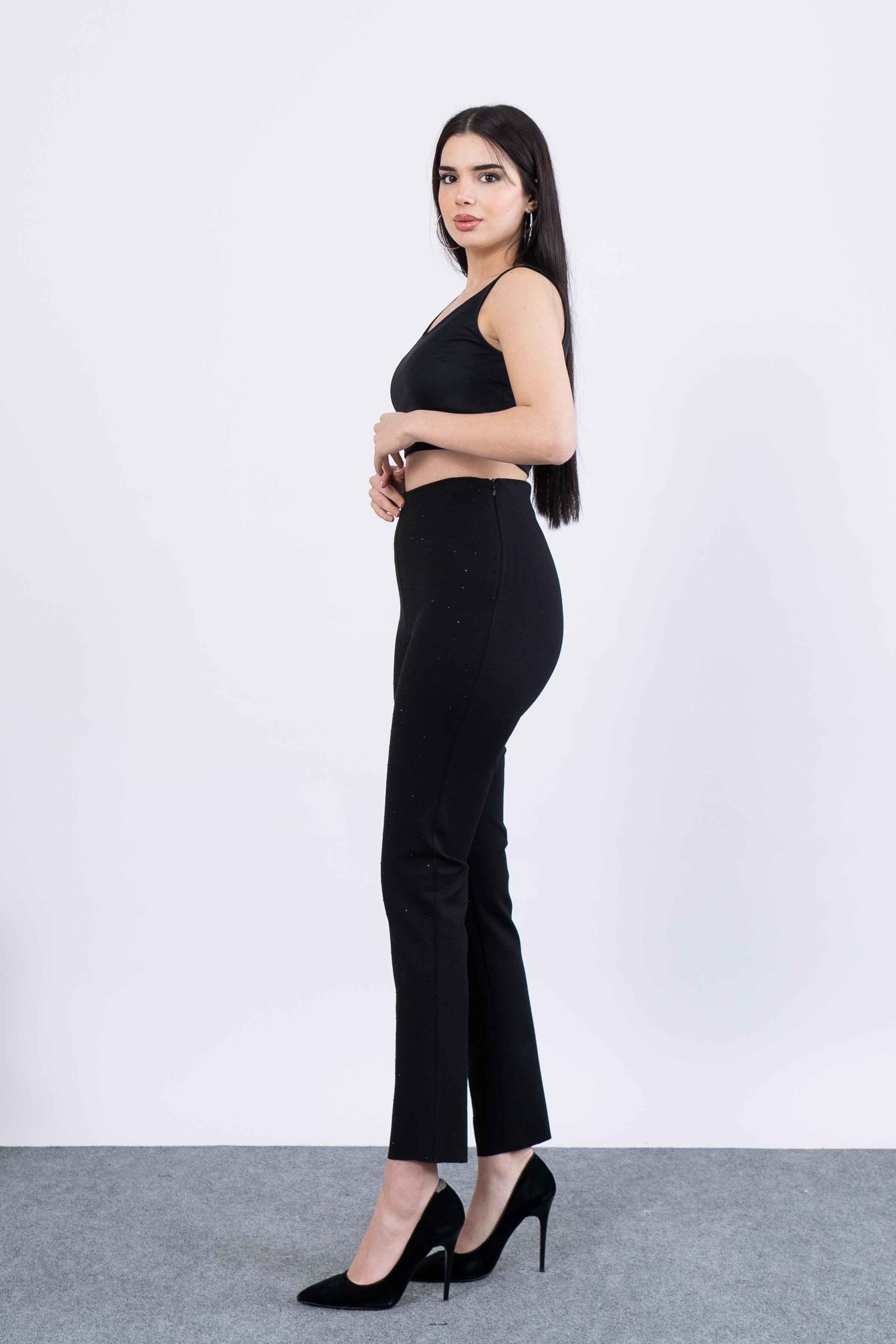 Çelik Örme Taşlı Tayt Pantolon 30199