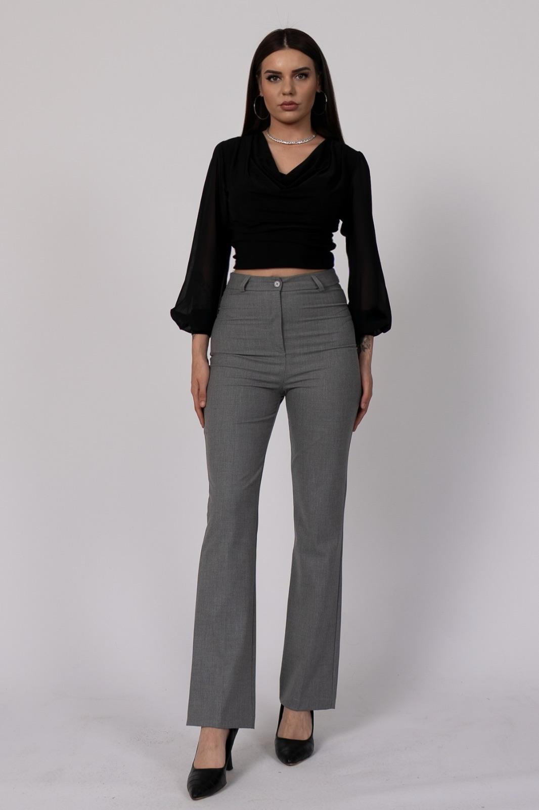 Cepsiz İspanyol Paça Kumaş Pantolon 30088