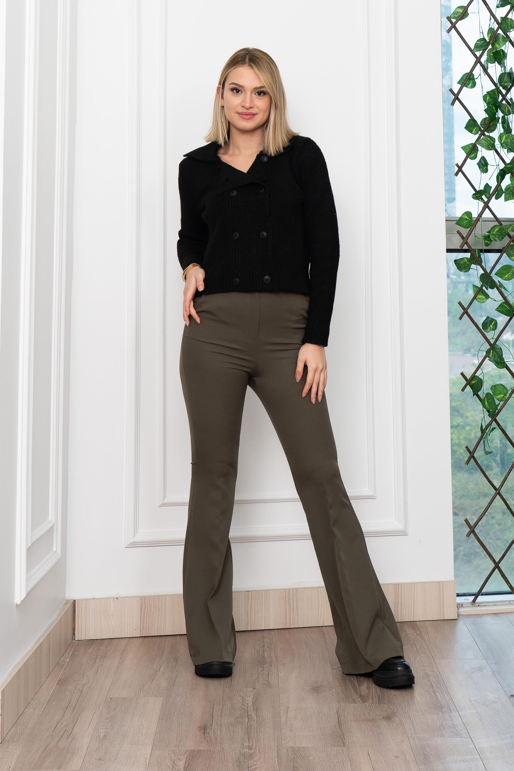 Çift Düğmeli Yün Triko Hırka 255252