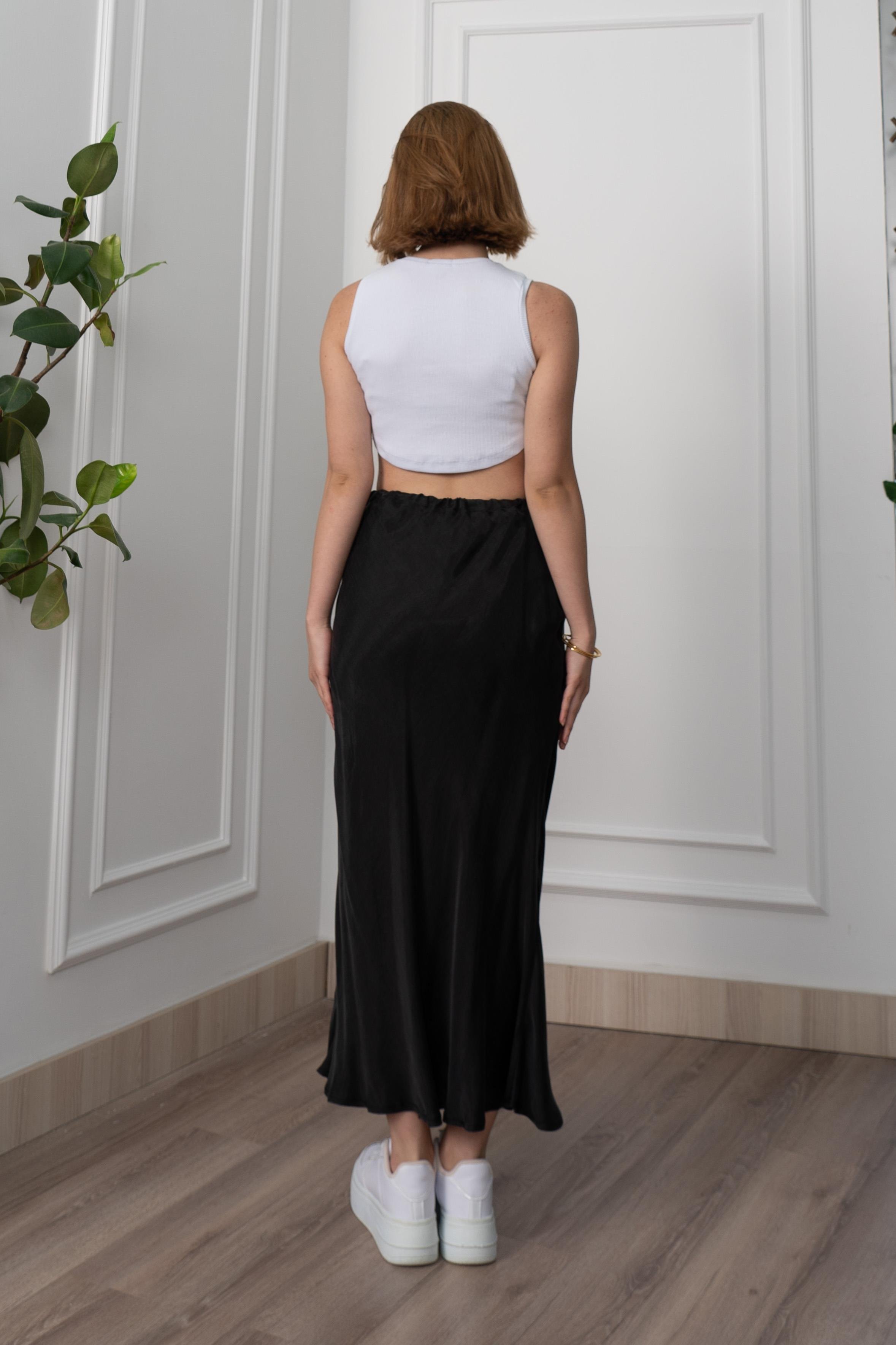 Modal Kumaş Verev Etek 6805