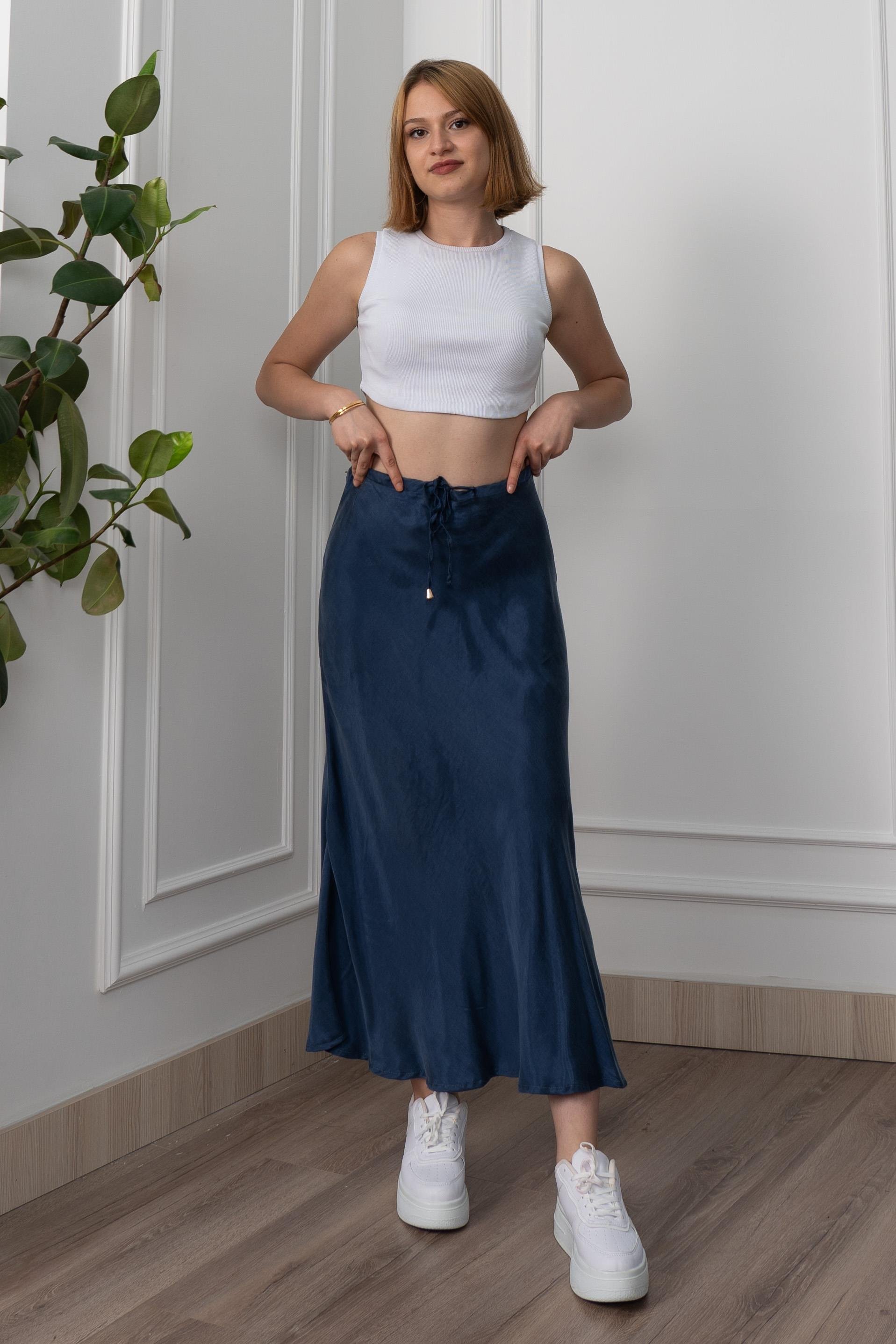 Modal Kumaş Verev Etek 6805