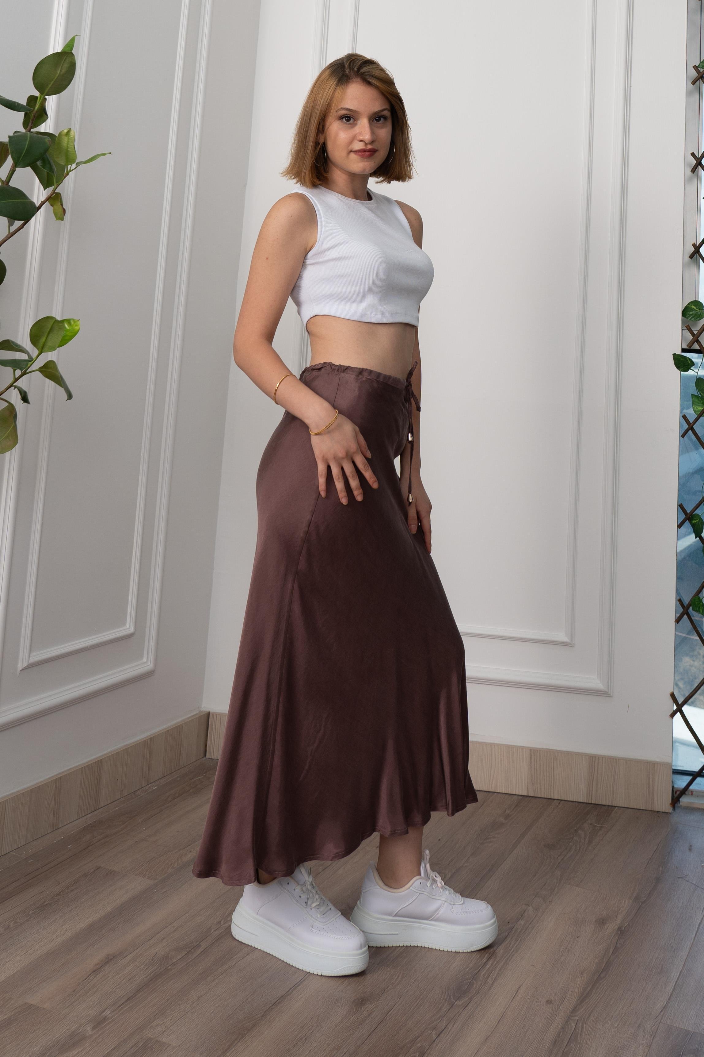 Modal Kumaş Verev Etek 6805