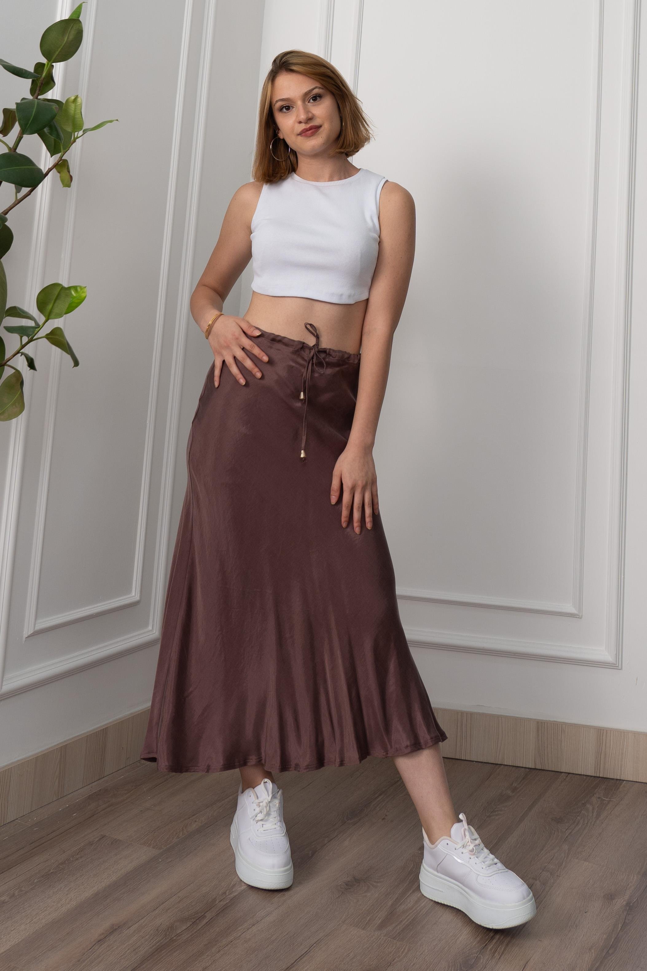 Modal Kumaş Verev Etek 6805