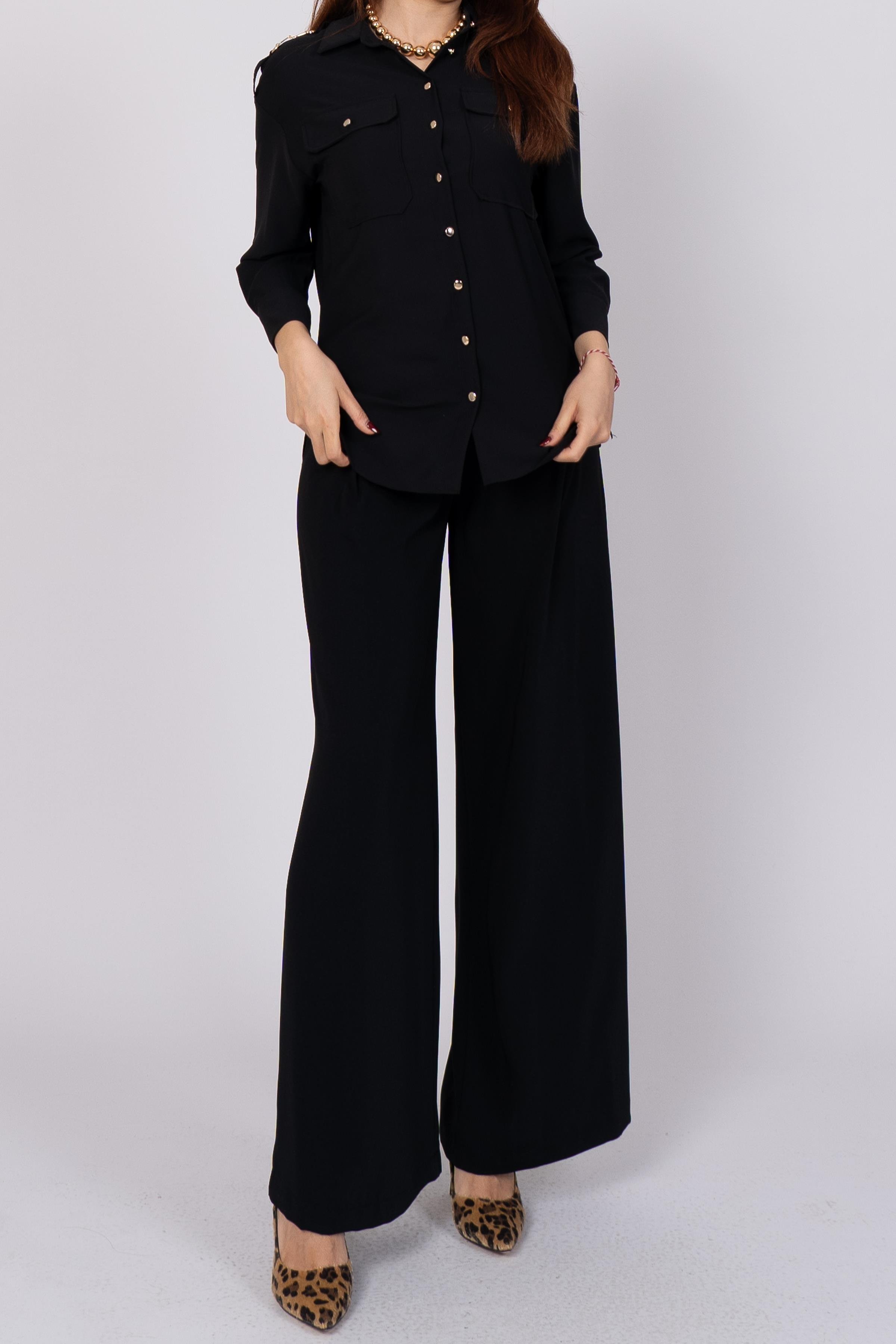 Ön Pile Ve Düğme Detaylı Pantolon 30237