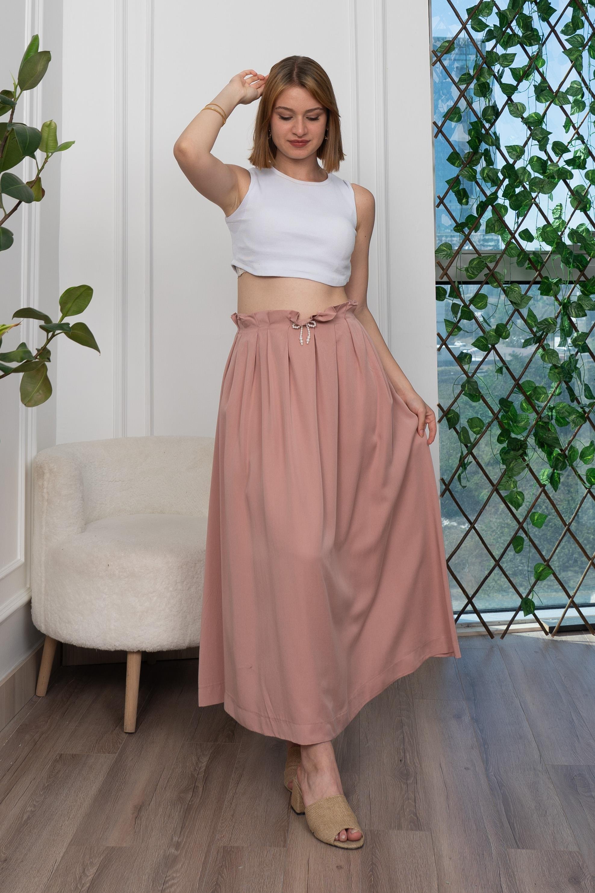 Pilikaşe Üzeri Puntolu Uzun Etek 6792