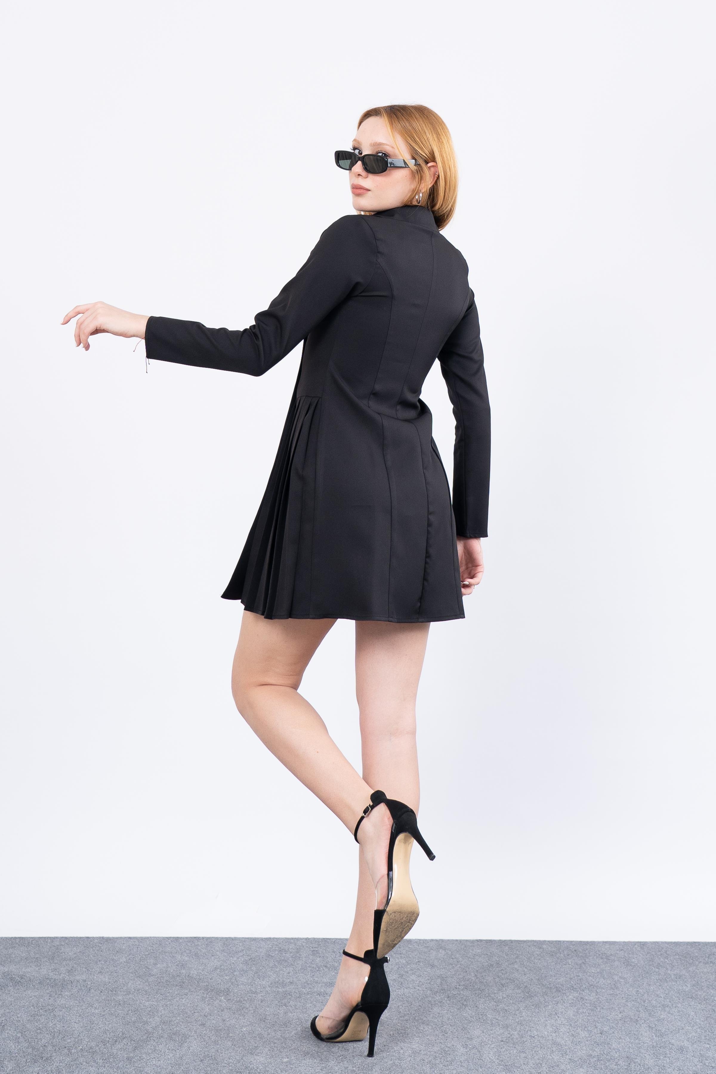 Premium Pile Kenarlı Ceket Elbise 50305