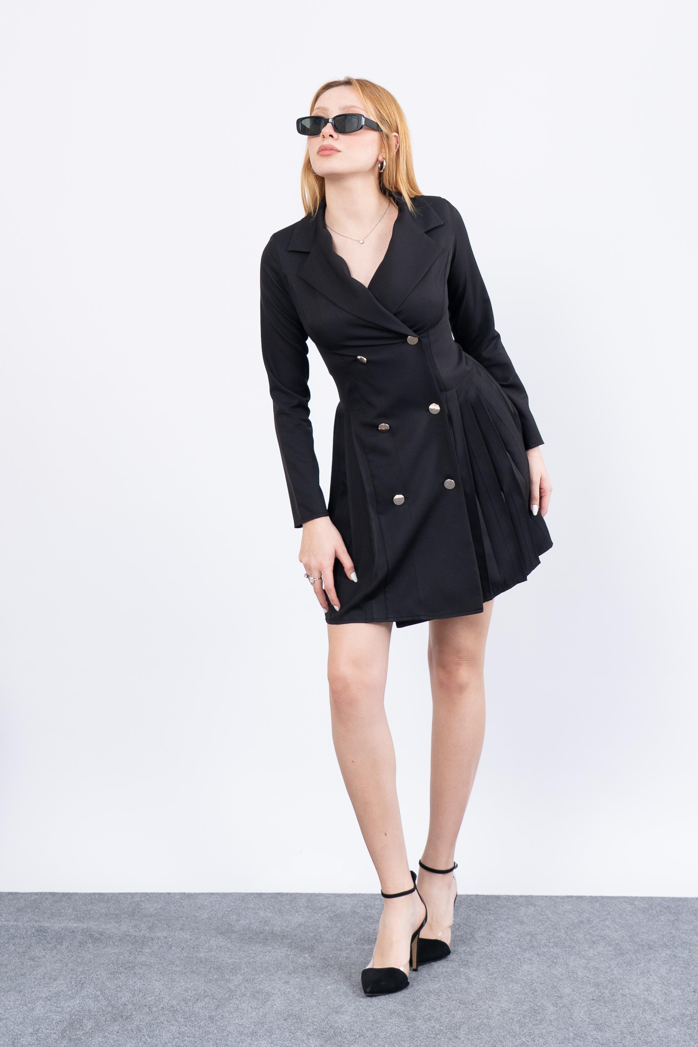 Premium Pile Kenarlı Ceket Elbise 50305