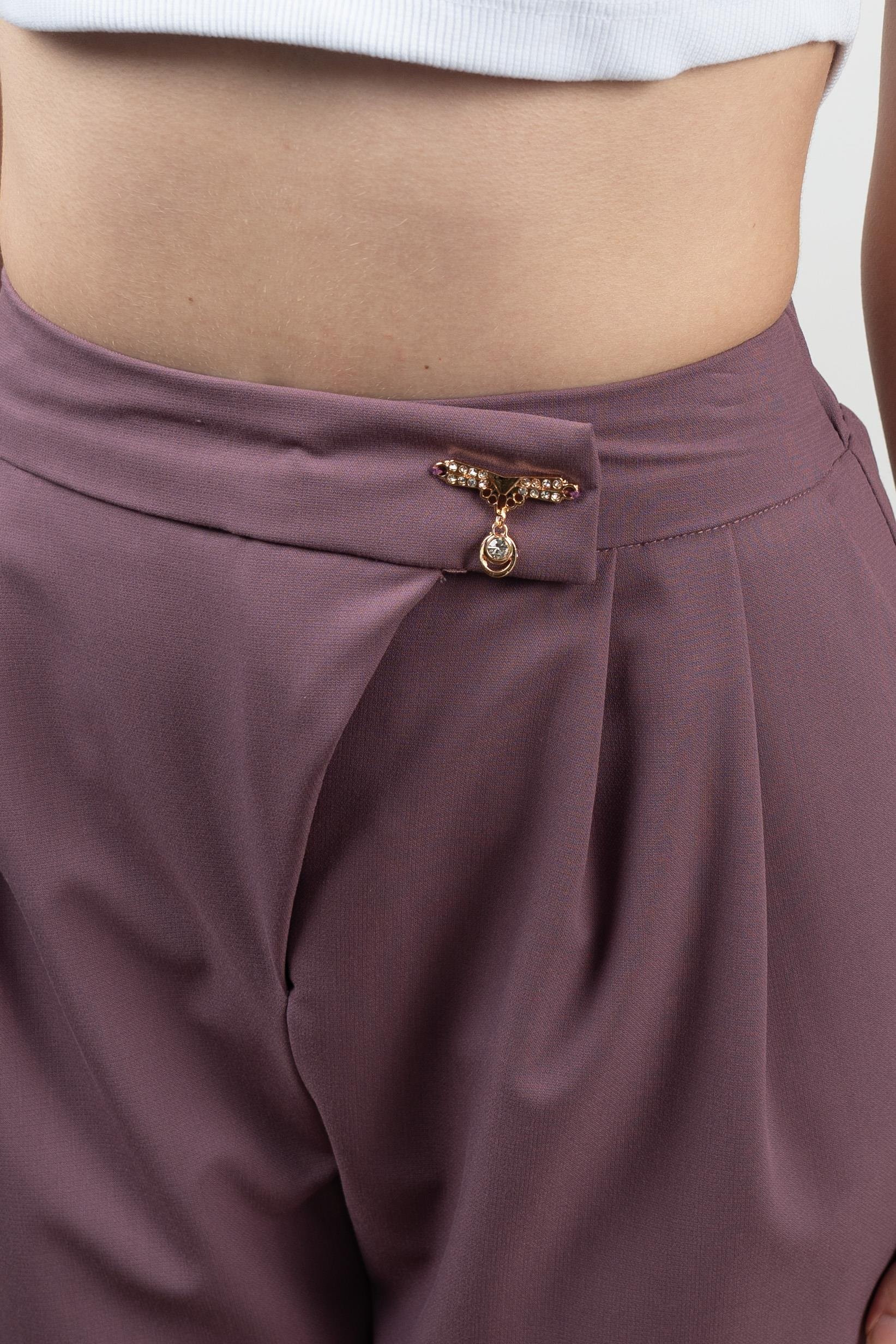 Verev Beli Lastikli Kumaş Pantolon 30228