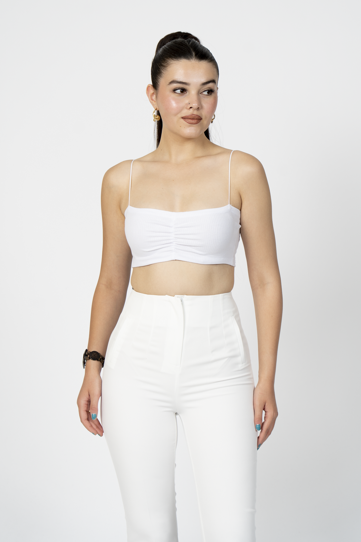 Y-30062 ARKA BELİ V DETAYLI PENSLİ PANTOLON