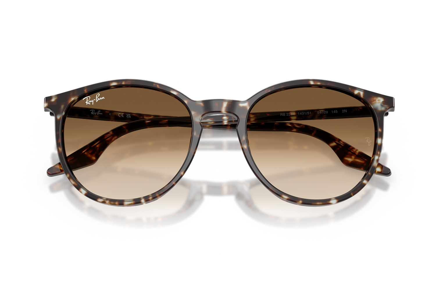 Ray-Ban RB 2204 1431/51 Leopar  Kemik Kadın Güneş Gözlüğü
